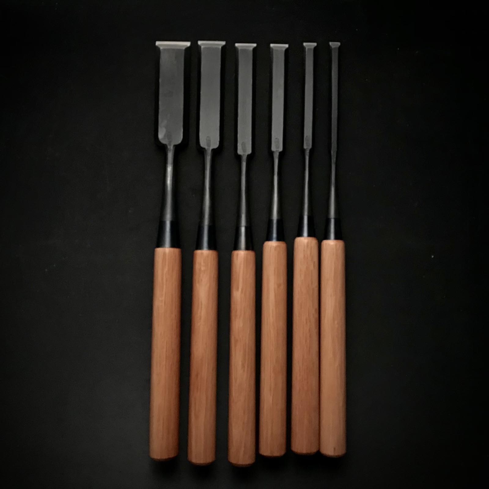 Fujihiro Paring chisels by Chuutarou Imai 今井忠太郎作 二治弘 薄鑿 Usunomi 9,12,15,18,24,30mm