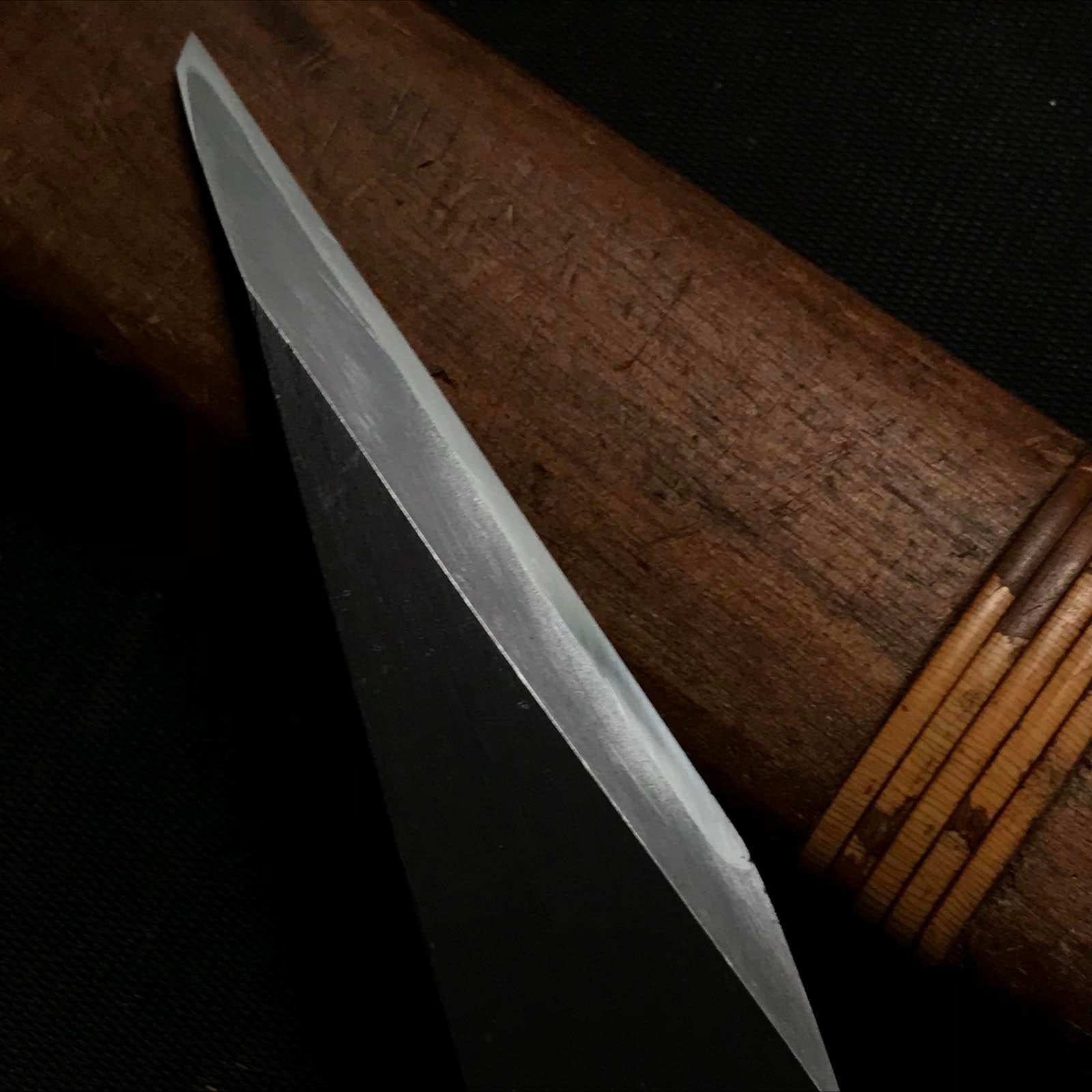 Old stock Sakamitsu 2nd generation Kiridashi Kokatana with white steel 掘出し物 二代坂光作 横手小刀 右 21mm