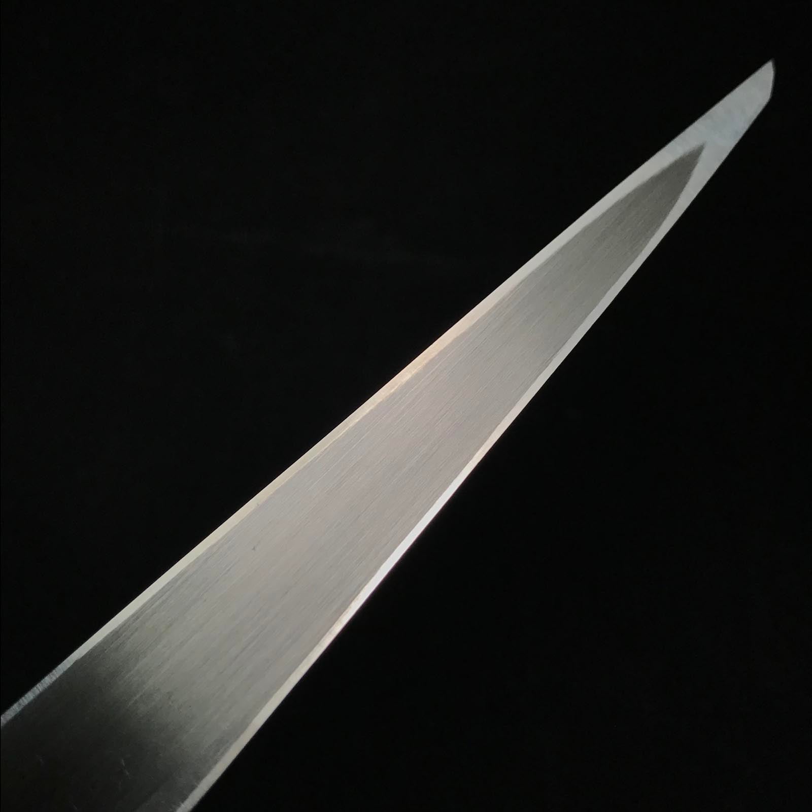 Old stock #2 Sakamitsu 1st generation Kuri Kokatana (Carving knife) with white steel 掘出し物 初代坂光作 繰小刀 右 130mm