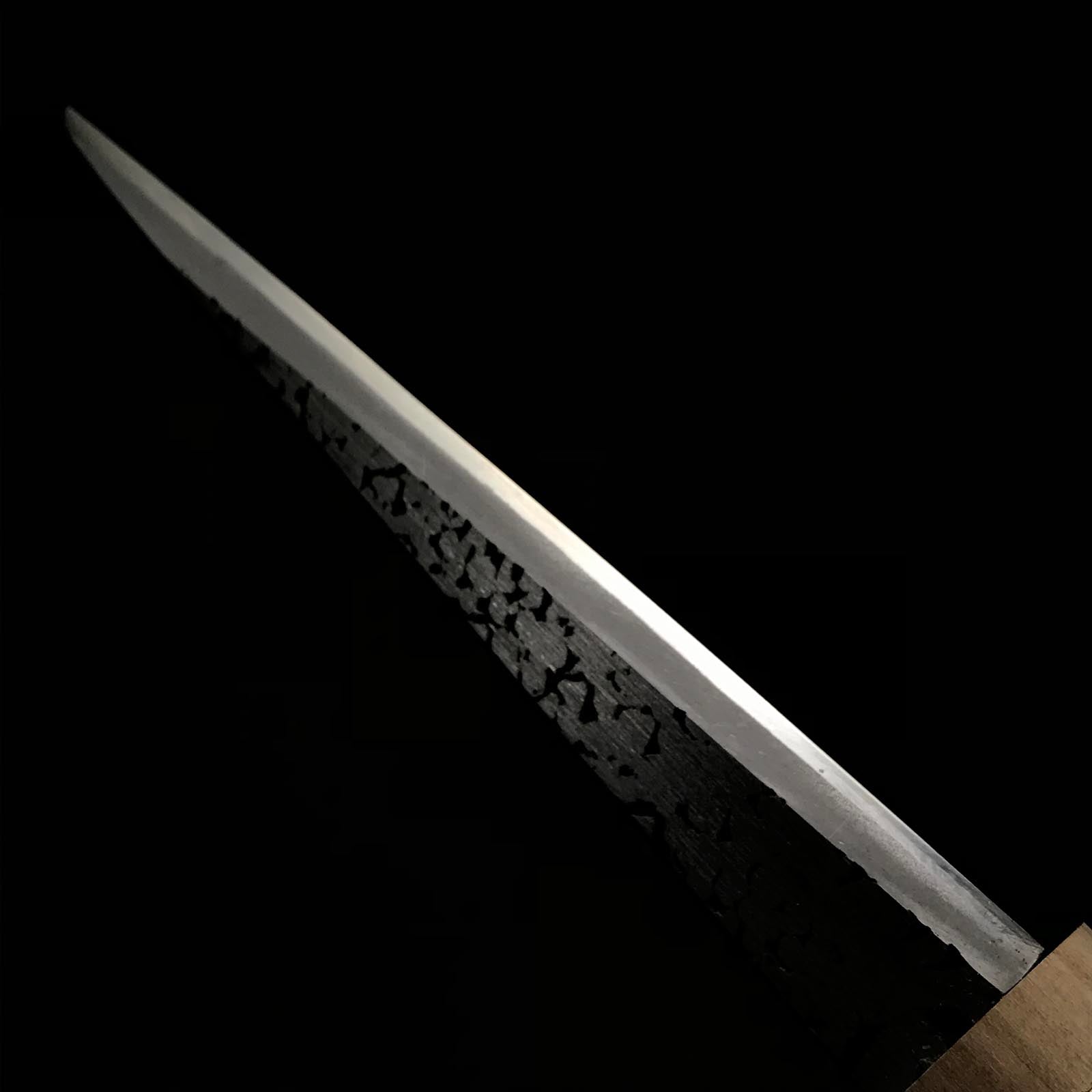 Old stock #2 Sakamitsu 1st generation Kuri Kokatana (Carving knife) with white steel 掘出し物 初代坂光作 繰小刀 右 130mm