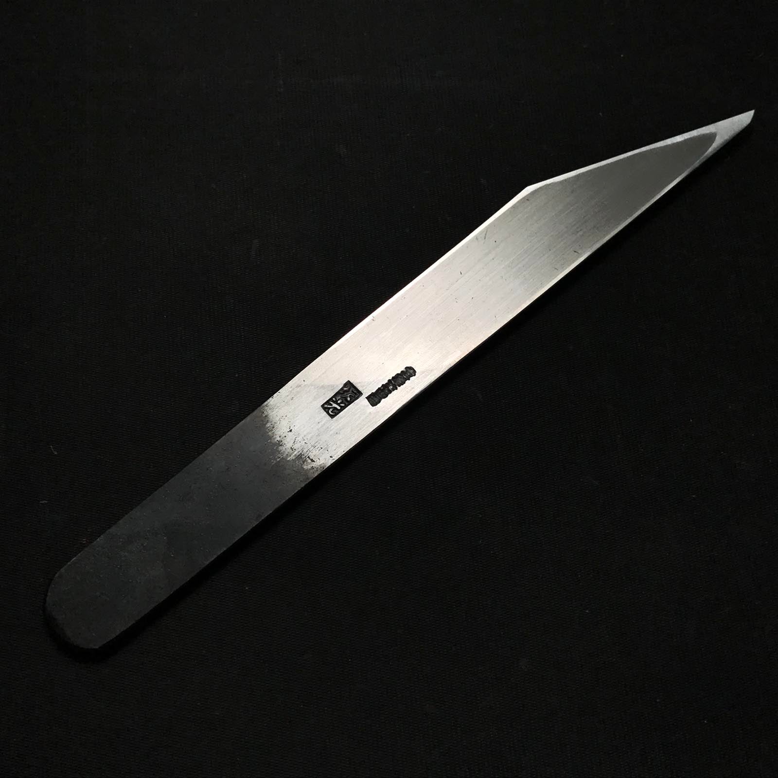 Old stock Sakamitsu 1st generation Kiridashi Kokatana with white steel 掘出し物 初代坂光作 厚手切出し小刀 右 24mm