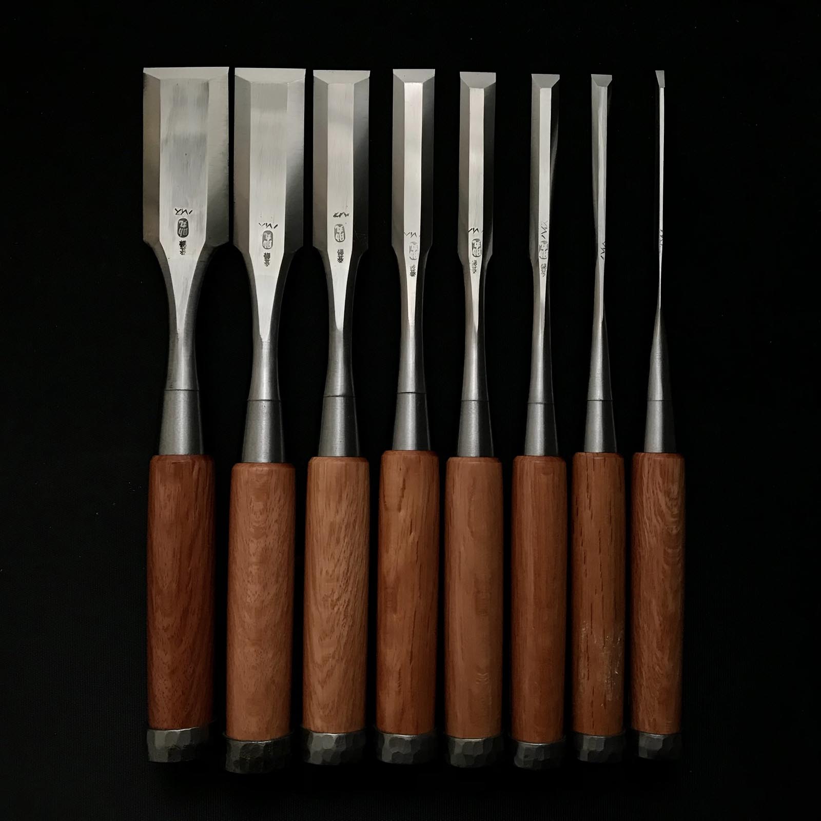 Sukemaru 4th High-Speed Steel Damekiri chisels by Usui Yoshio 四代助丸 碓氷淑郎 ハイス鋼 ダメ切り鑿 三本裏 Damekirinomi