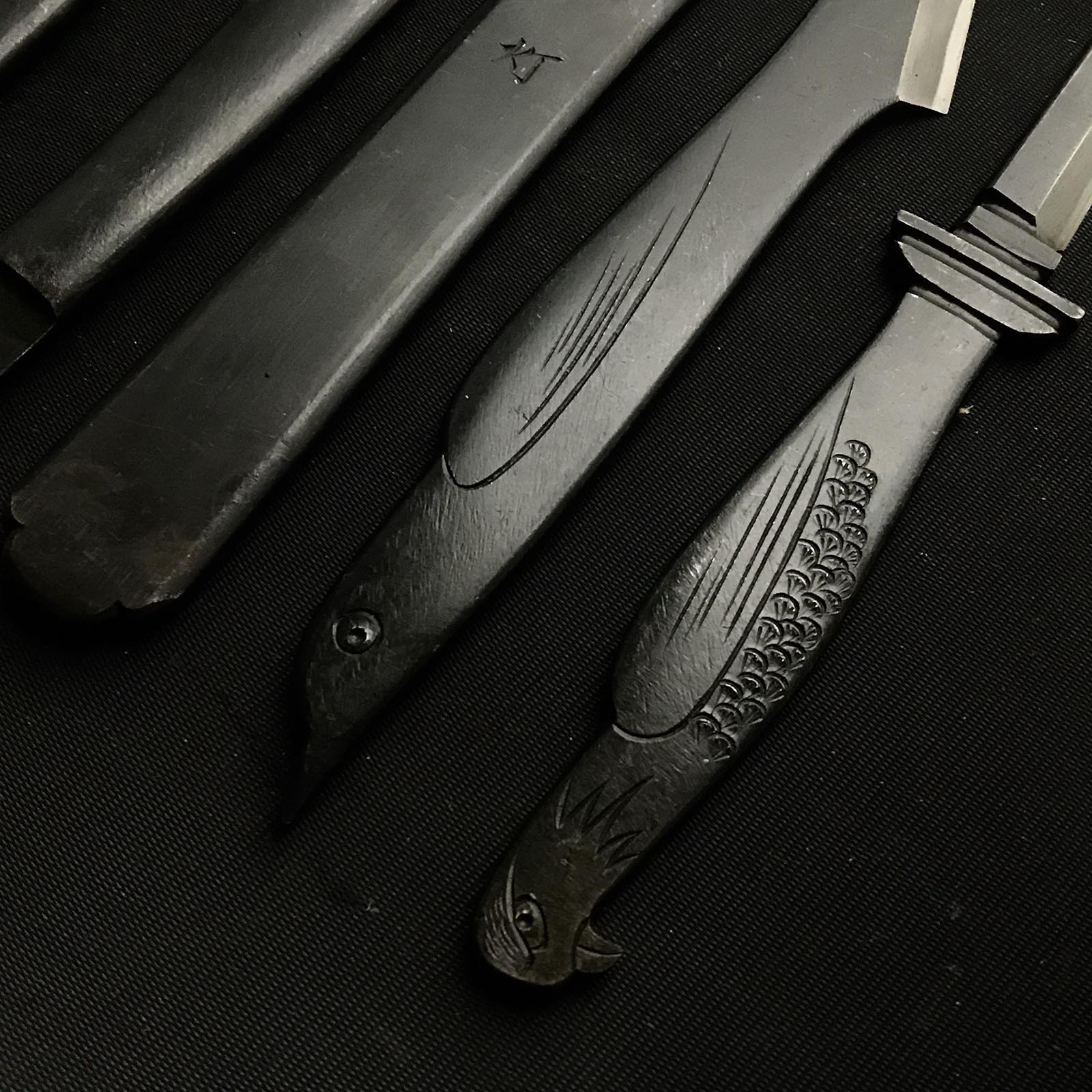 Old stock Sukemaru 3rd Kiridashi Set by Kanda Kioku 掘出し物 碓氷金三郎 三代目助丸作 切出し 五本組