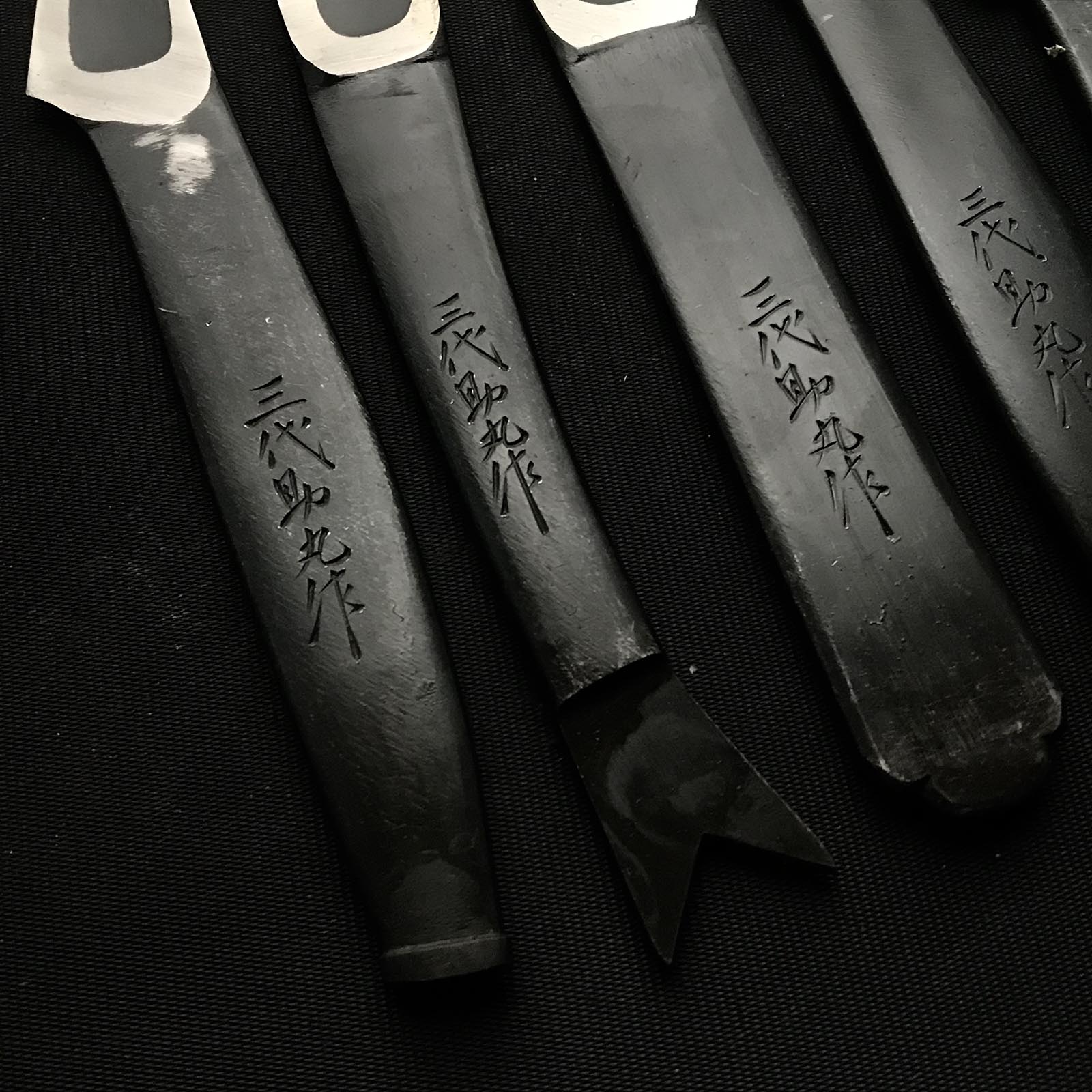 Old stock Sukemaru 3rd Kiridashi Set by Kanda Kioku 掘出し物 碓氷金三郎 三代目助丸作 切出し 五本組