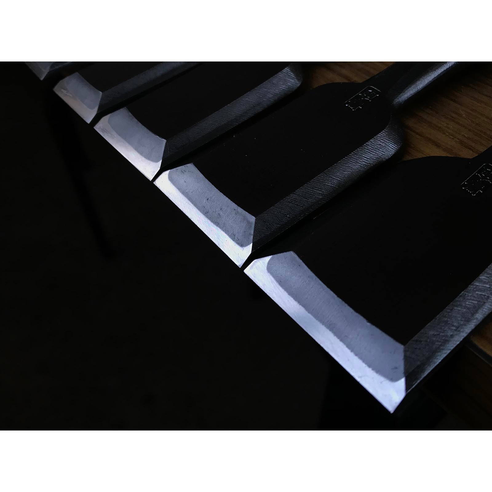 Tasai #2 Bench chisels set with blue steel Oirenomi 田斎作 磨き仕上 追入組鑿