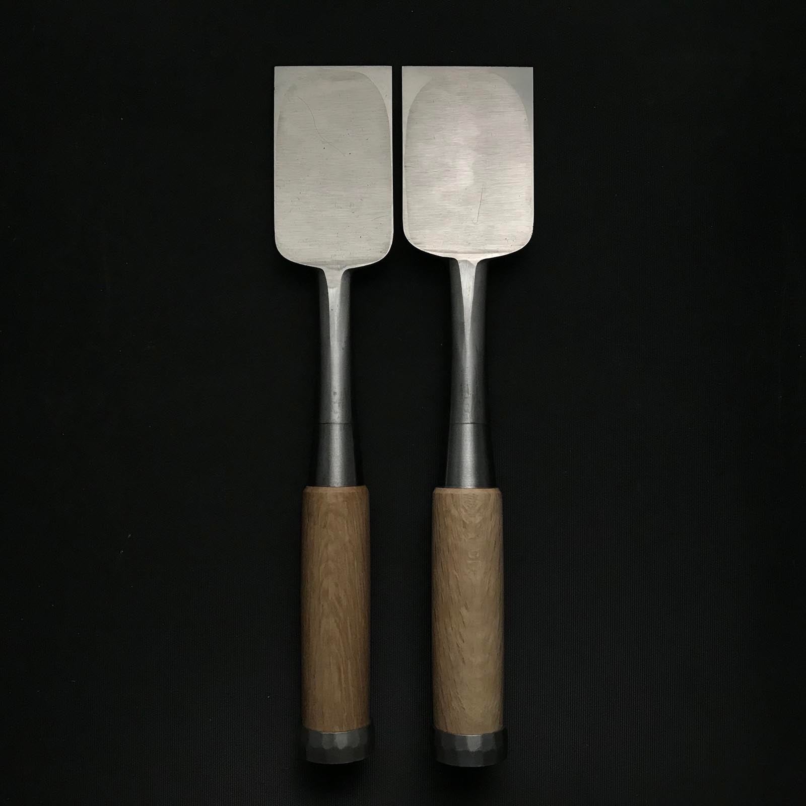 Old stock Hirotsugu Timber chisels 掘出し物 廣貢 叩鑿 60mm 54mm Tatakinomi