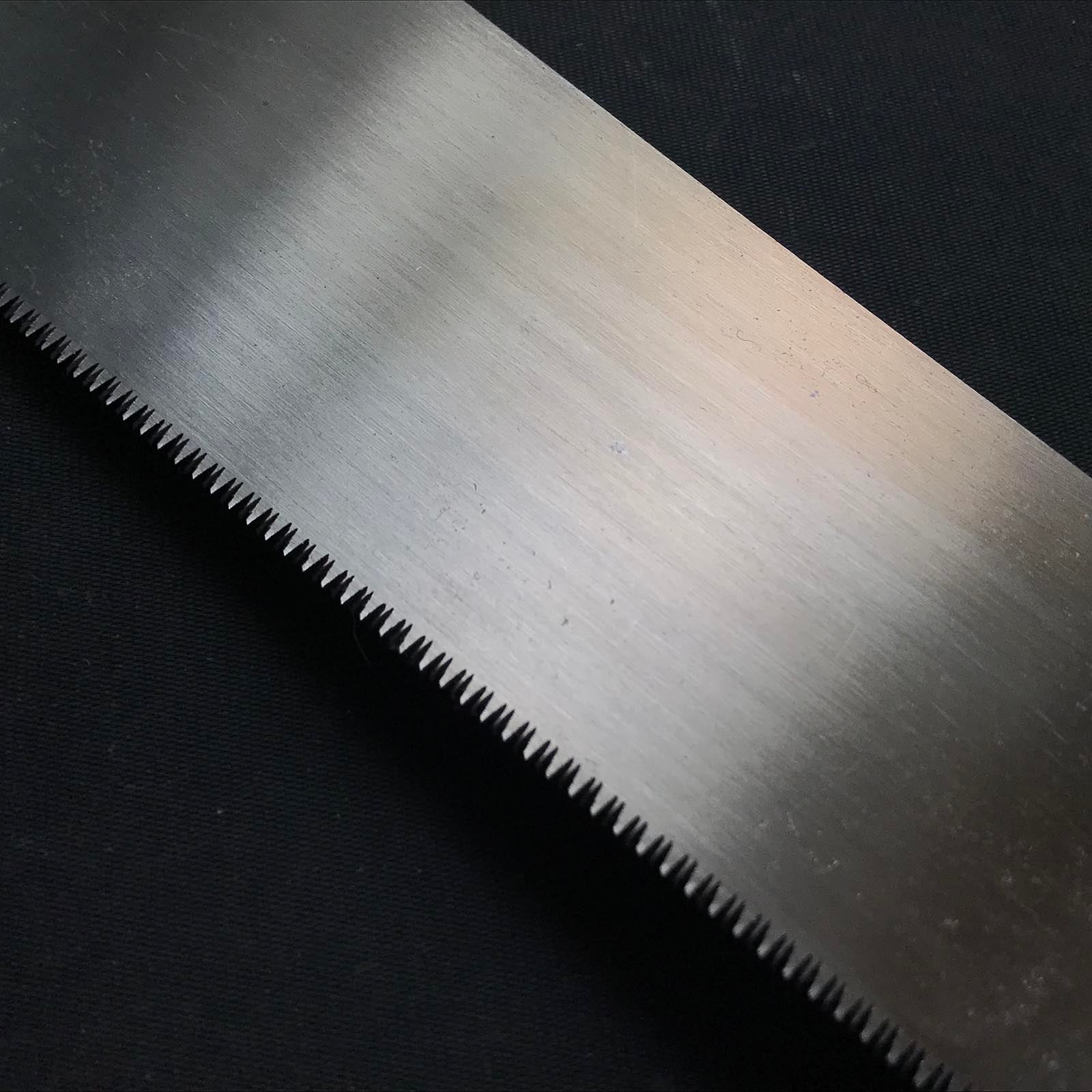 #K2 Ready to use! Old stock Single Edge Cross cut Hand Made Saw with Eddy Type Handles set by Kurashige 直ぐ使い 倉重栄助氏目立 渦巻き柄 片刃鋸 横挽 210m