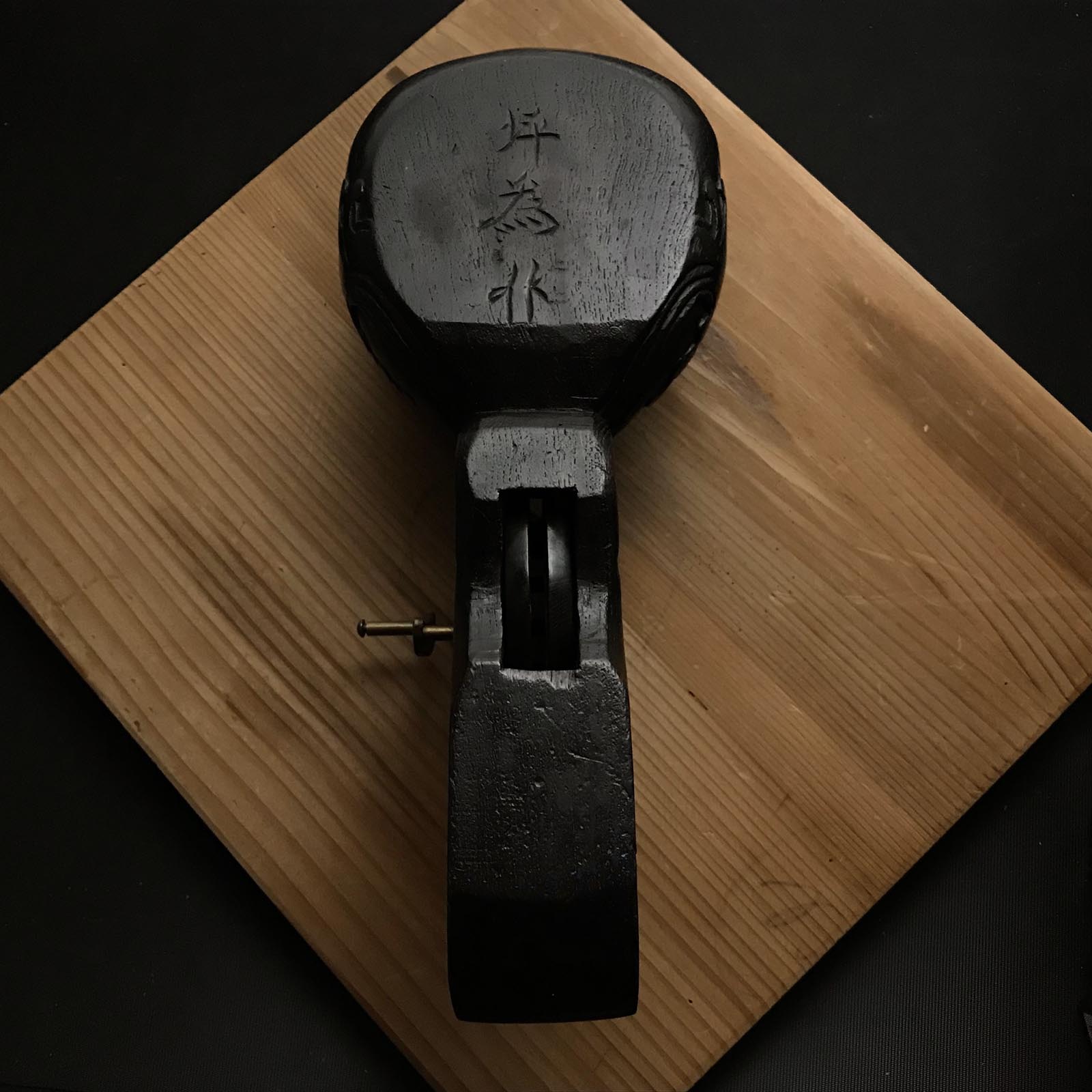 #1 Japanese Carpenter Ink Pot Traditional Measuring Tools Sumitsubo by Tsubo Tame 坪為作 墨壺 鶴亀 290mm