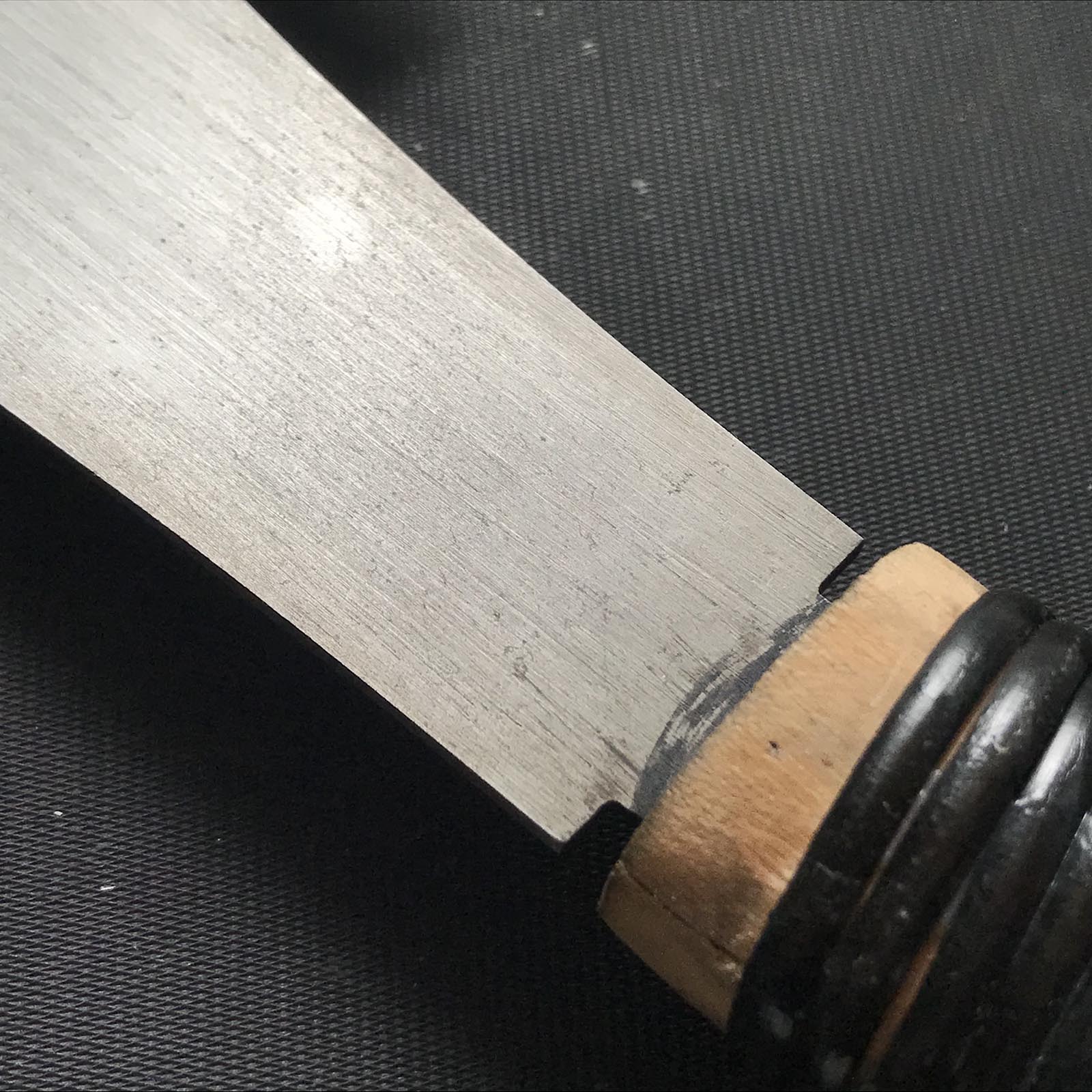 #R4 Ready to use! Old stock Double Edge (Ryoba) Saw with Eddy Type Handles set by Kurashige 直ぐ使い 倉重栄助氏目立 渦巻き柄 両刃鋸 270mm