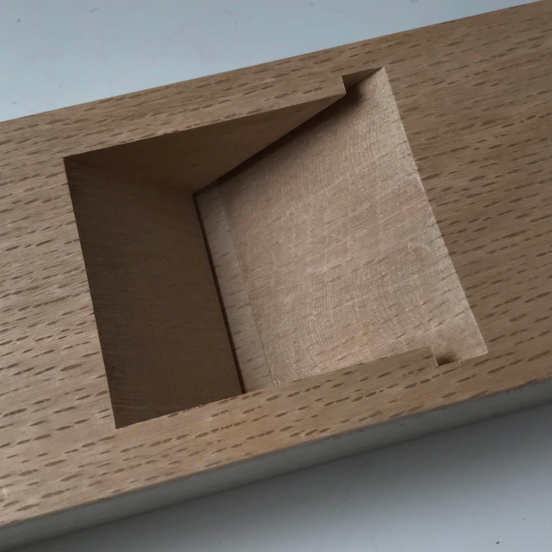 Plane wooden body (Kanna-Dai) JAPANESE White oak 鉋用堀台(包口) 寸六 寸八用