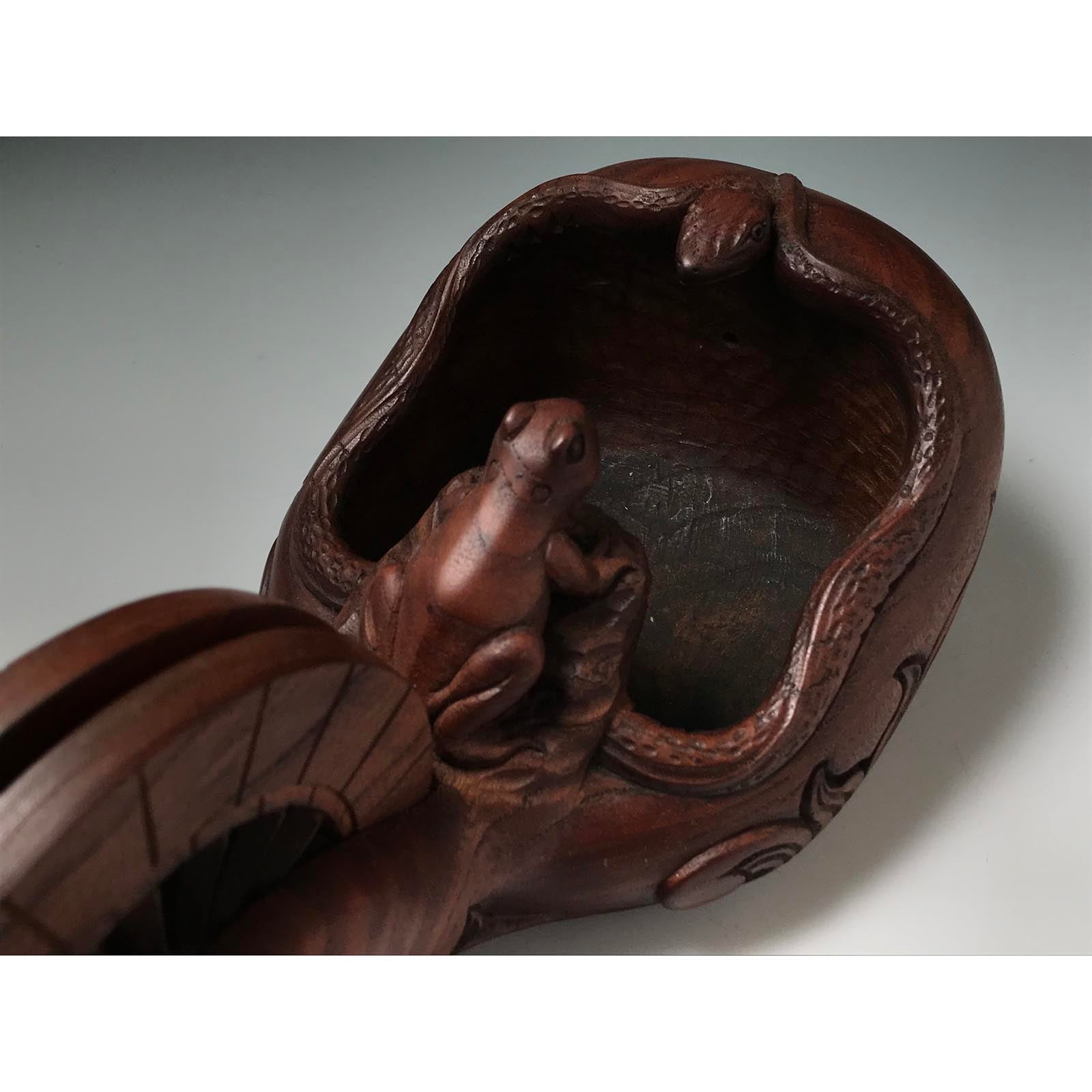 #ST41 Japanese Carpenter Ink Pot Traditional Measuring Tools Sumitsubo by Ichimonji Masakane 一文字正兼作 墨壺 欅 330mm