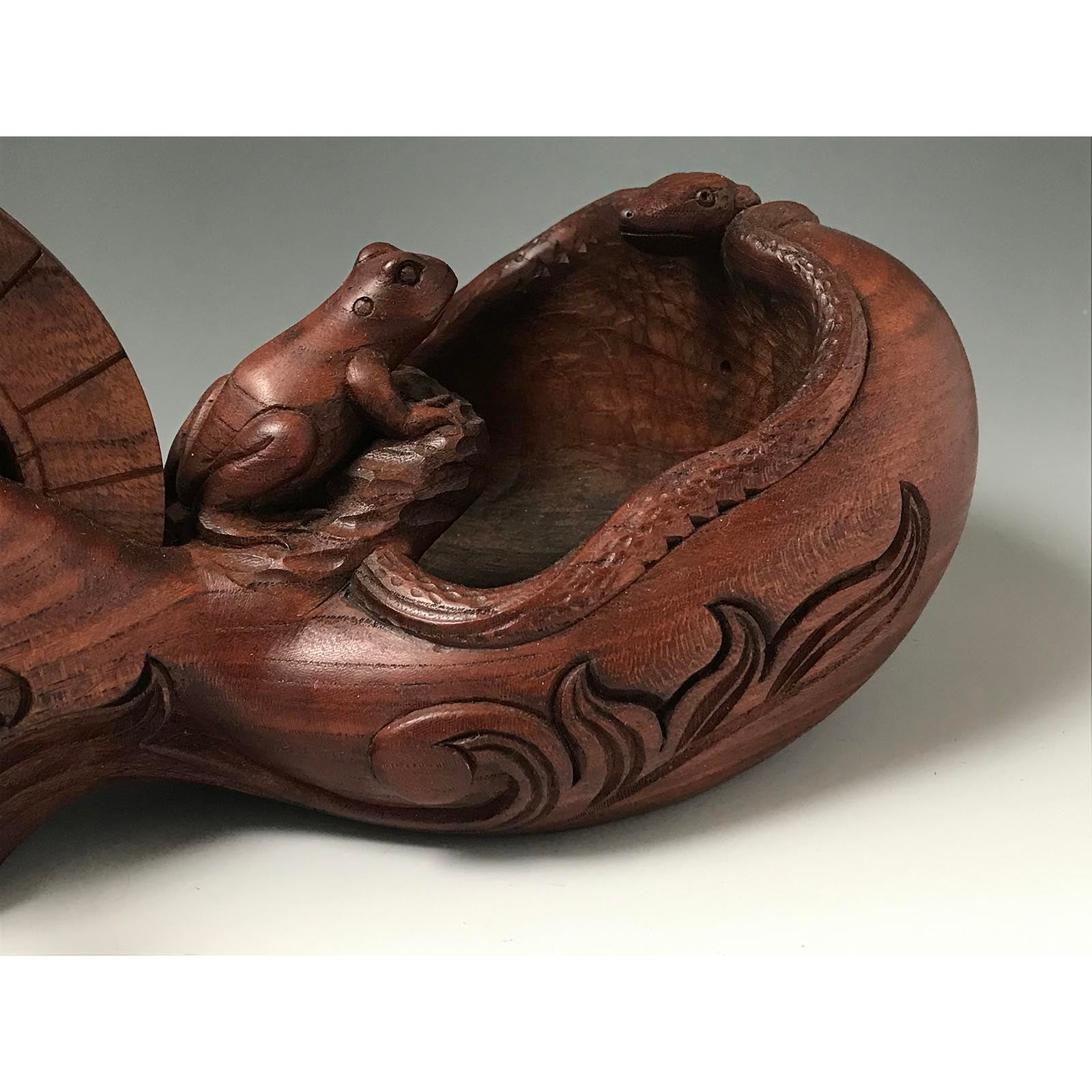 #ST41 Japanese Carpenter Ink Pot Traditional Measuring Tools Sumitsubo by Ichimonji Masakane 一文字正兼作 墨壺 欅 330mm