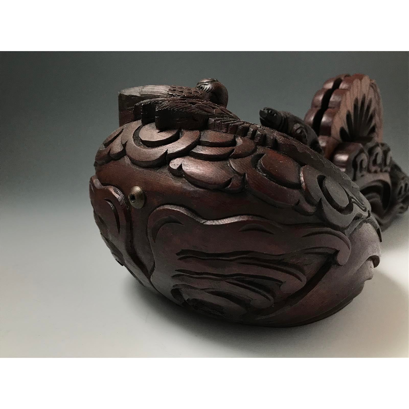 #ST40 Japanese Carpenter Ink Pot Traditional Measuring Tools Sumitsubo by Ichimonji Masakane 一文字正兼作 墨壺 欅 360mm