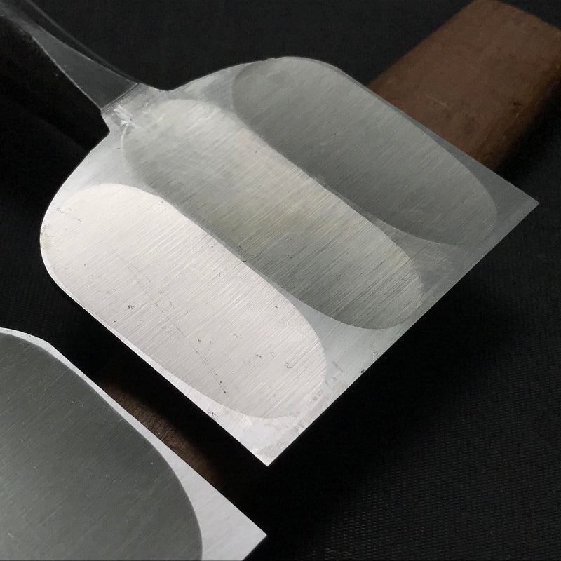 Ioroi Extra width Bench chisels with Triple Ura by Ioroi 五百蔵作 幅広追入鑿 三つ裏  75,90mm Oirenomi