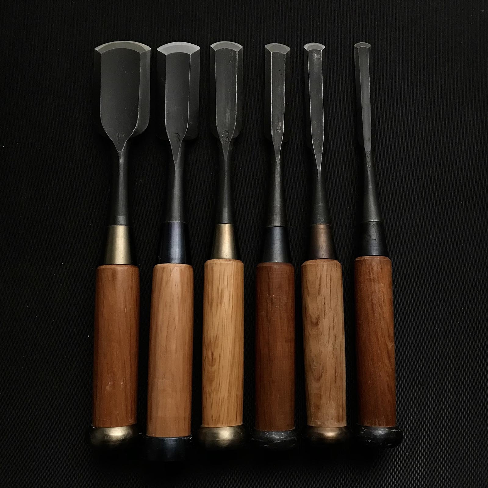 #6 旧蔵 外丸ノミセット 白鋼 掘り出し物 外丸組鑿 外丸ノミ