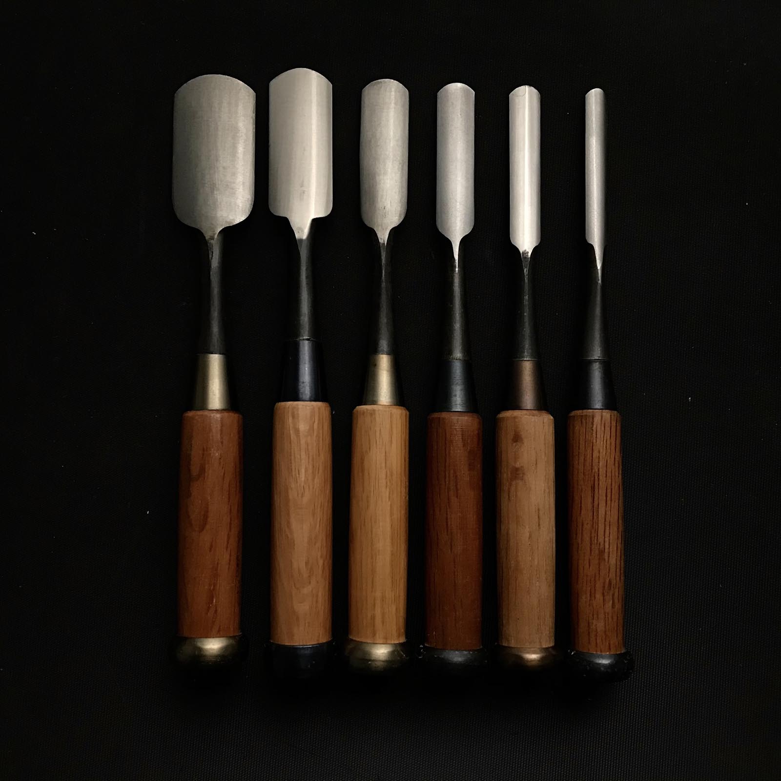 #6 旧蔵 外丸ノミセット 白鋼 掘り出し物 外丸組鑿 外丸ノミ