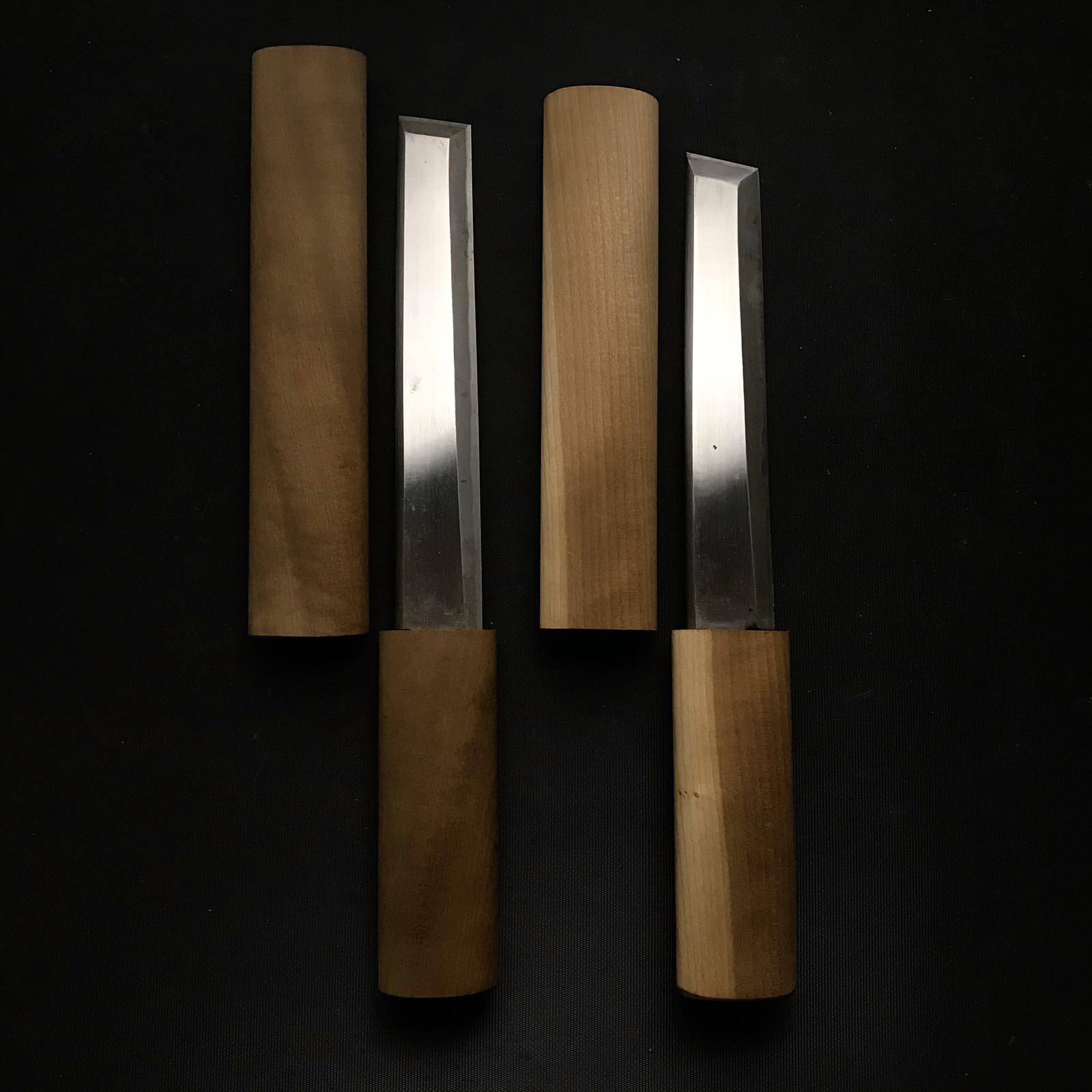 掘出し物 直近 玉鋼 塗師屋小刀 右 150mm&180mm