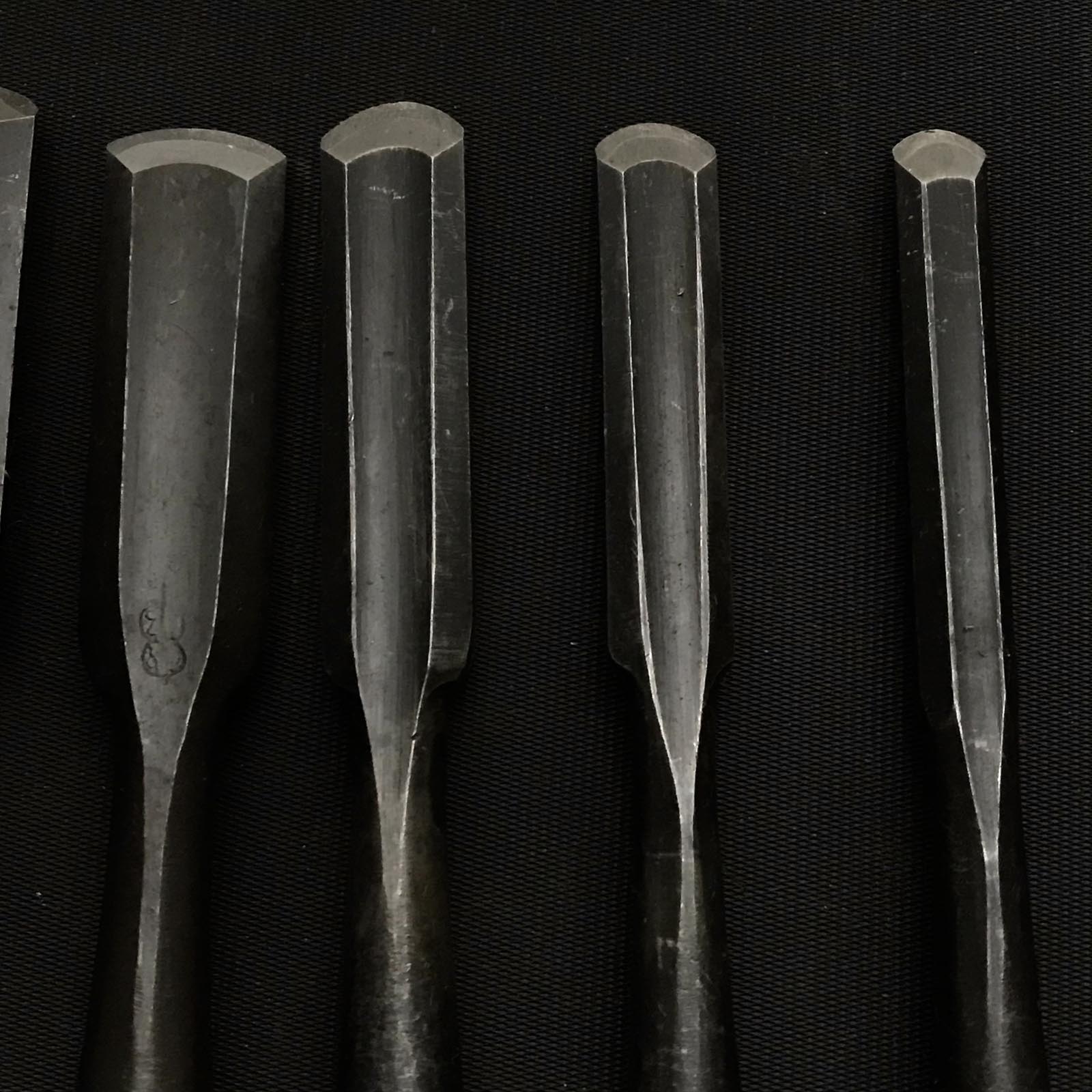 #7 旧蔵 外丸ノミセット 白鋼 掘り出し物 外丸組鑿 7本組 外丸ノミ