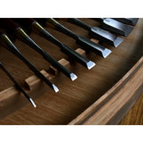 Old stock Bench chisels set of Yamahiro's early works  岡山猛作  追入16本組鑿 山弘 磨仕上げ Oiirenomi