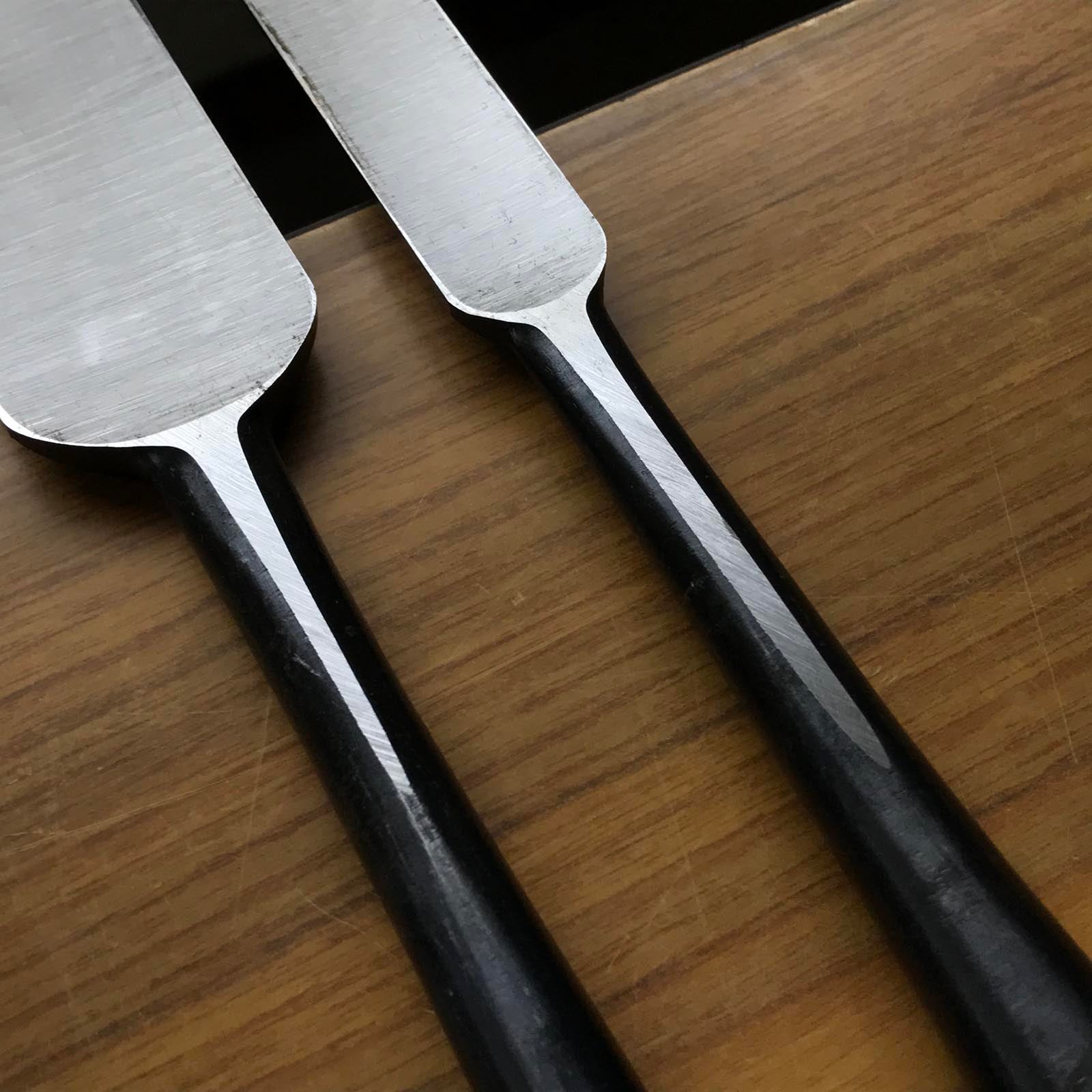 Old stock Takashiba Slick Chisels set 掘出し物 高芝 穴屋組鑿 42,24mm