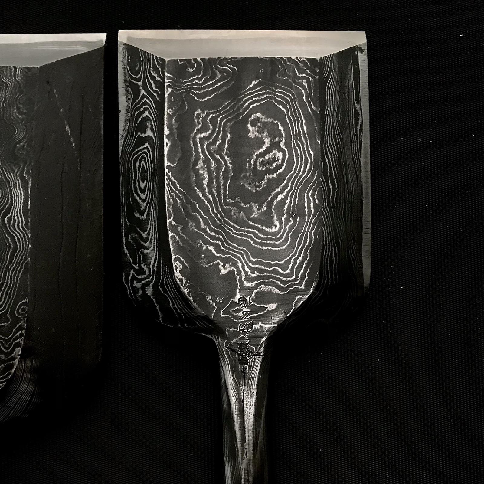 Sukemasa Extra width Timber chisels with white steel 助正 墨流し 幅広叩き鑿 75,90mm Tatakinomi