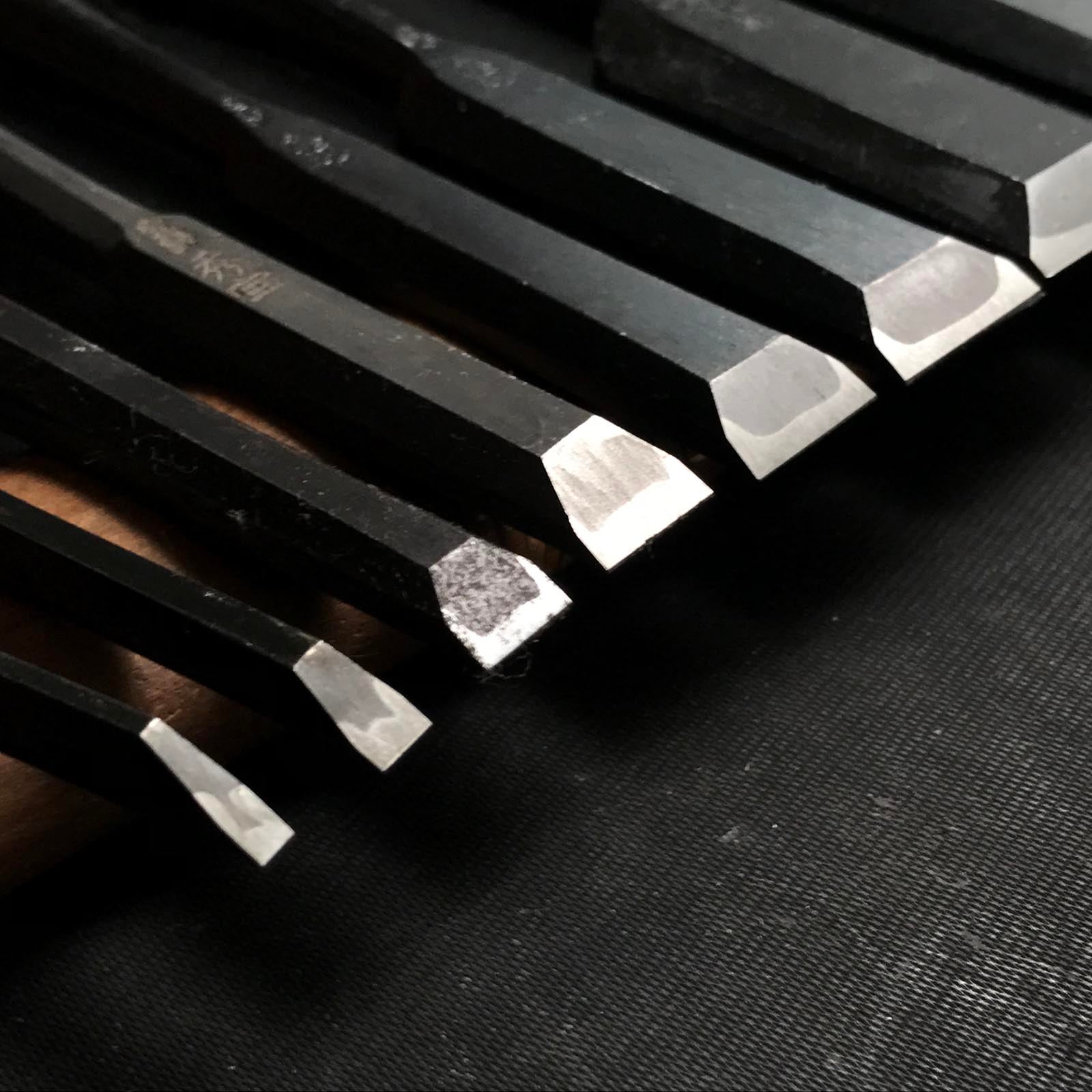 #M121 Mixed set for beginner Bench chisels set by unknown smith バラ鑿合わせ 初心者におすすめ 追入組鑿 作者不明 Oirenomi