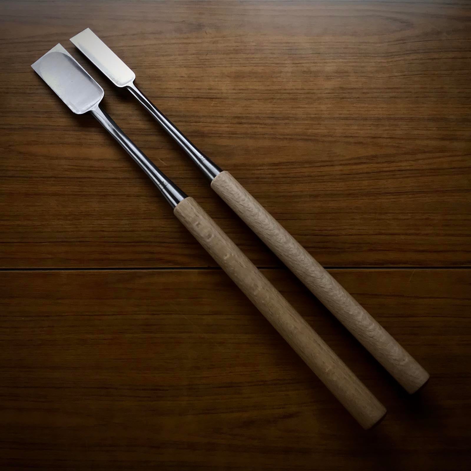 旧蔵 広次 鑿(おおつきのみ、ほんつきのみ) 掘り出し物 廣貢 本突き鑿 30,48mm