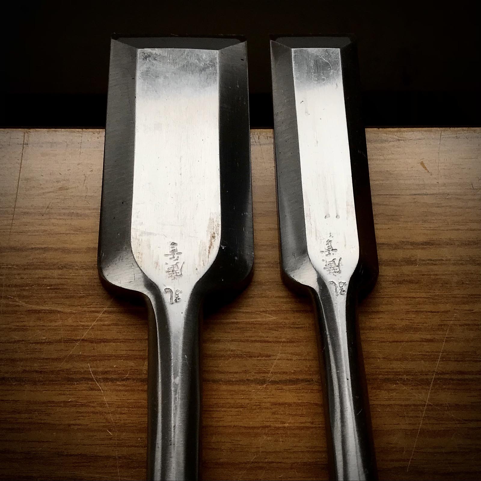 旧蔵 広次 鑿(おおつきのみ、ほんつきのみ) 掘り出し物 廣貢 本突き鑿 30,48mm