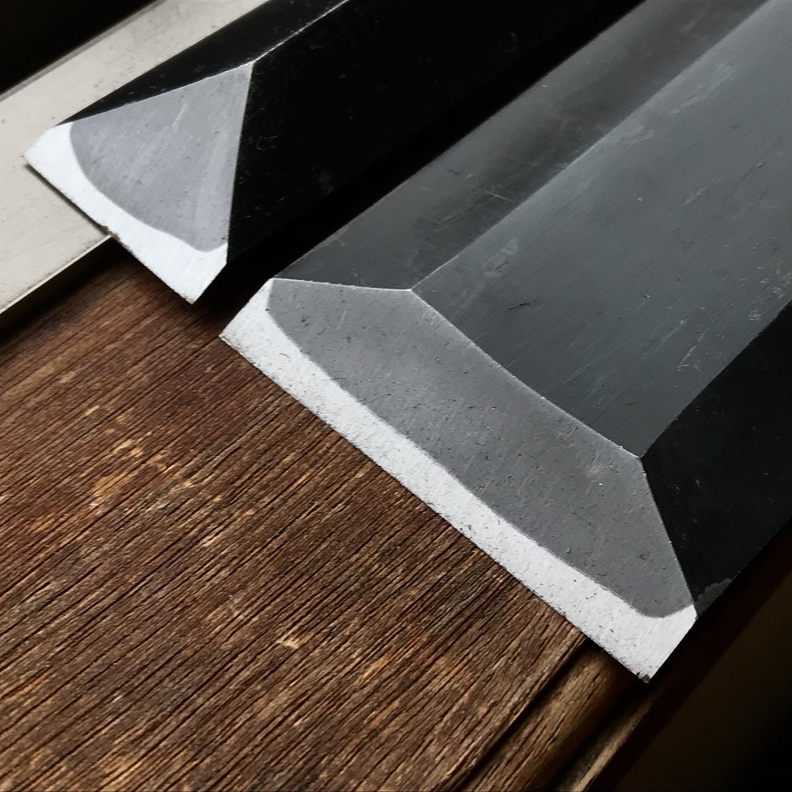 旧蔵 広次 鑿セット(大月のみ・本月のみ) 掘り出し物 廣貢 本突き組鑿 48mm 24mm