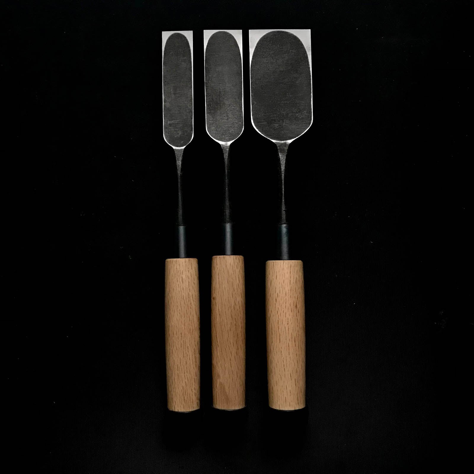 Kanetake Timber chisels by Takahashi Norikazu 高橋典三作 カネ武 叩鑿 Tatakinomi 24,30,48mm