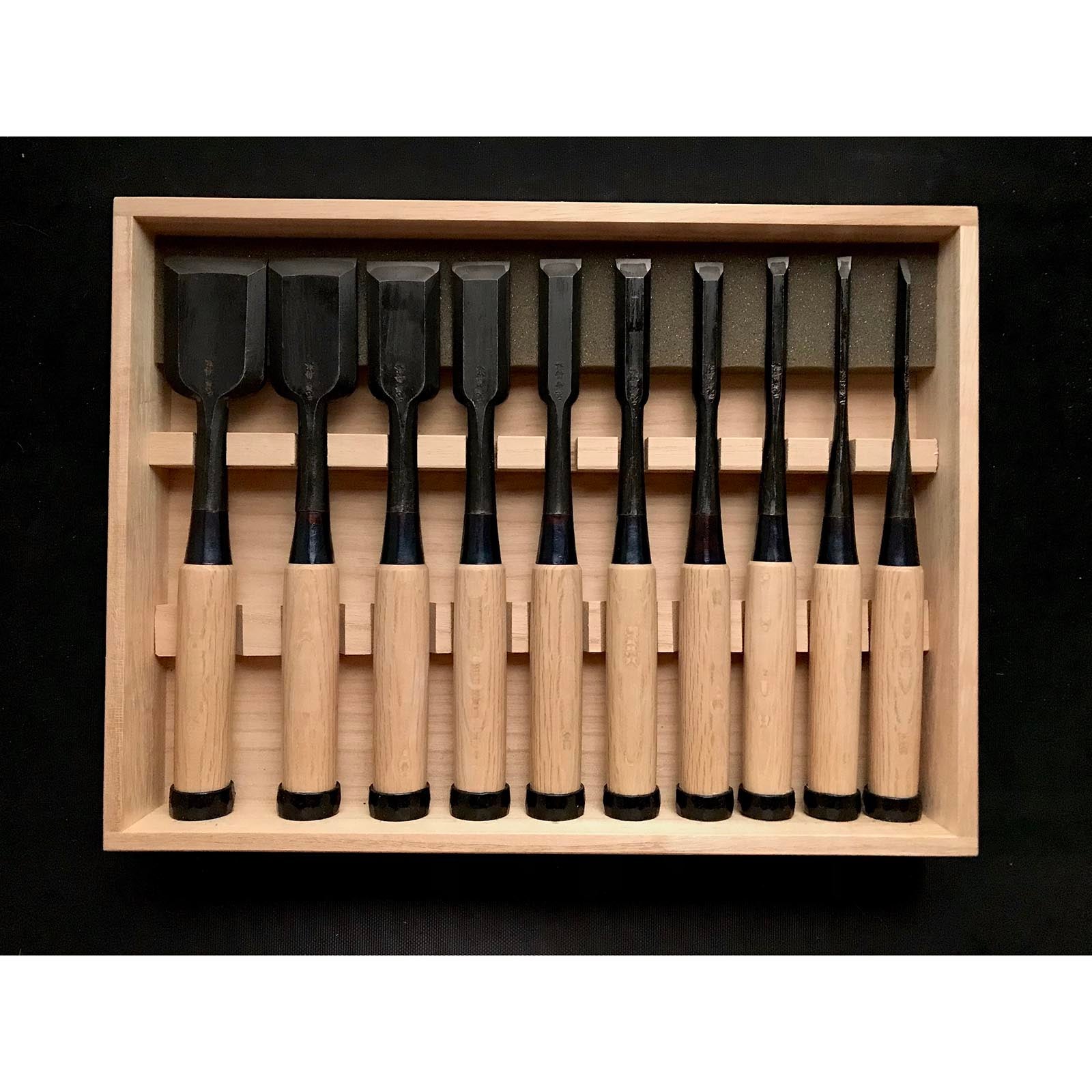 Old stock Funahiro Bench chisels set 蔵出し 元寿舟弘 船津祐司作 追入組鑿