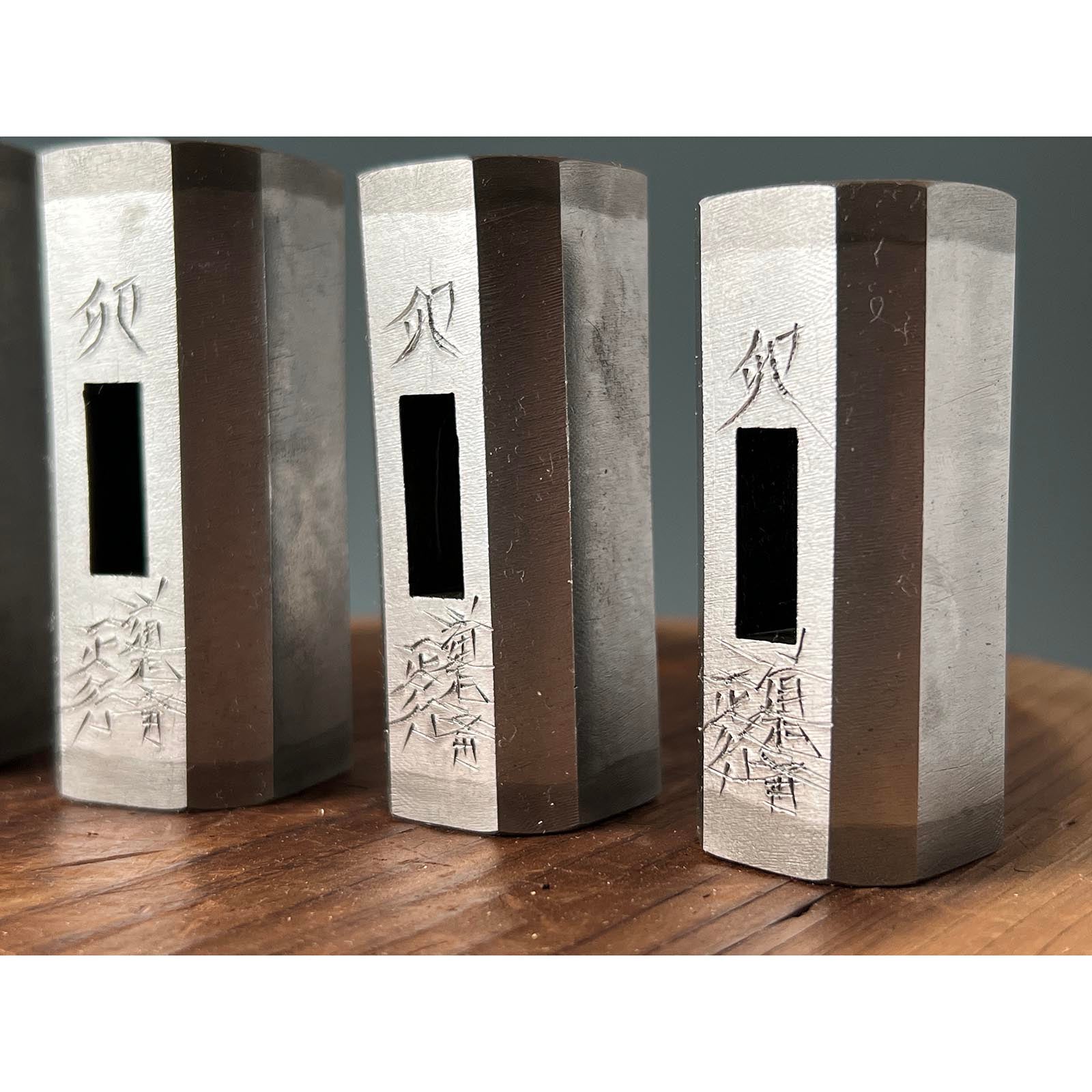 Doshinsai Masatsura Silver Hand made Pasting steel Octagon Daruma Hammers 卯 道心斎正行 馬場正行氏作 鋼付八角ダルマ玄翁 100,120,150,200匁