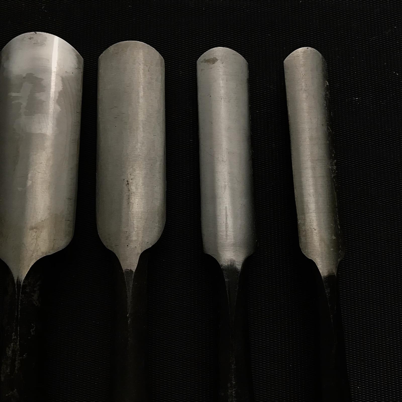 #10 旧蔵 外丸ノミセット 白鋼 掘り出し物 外丸組鑿 5本組 外丸ノミ