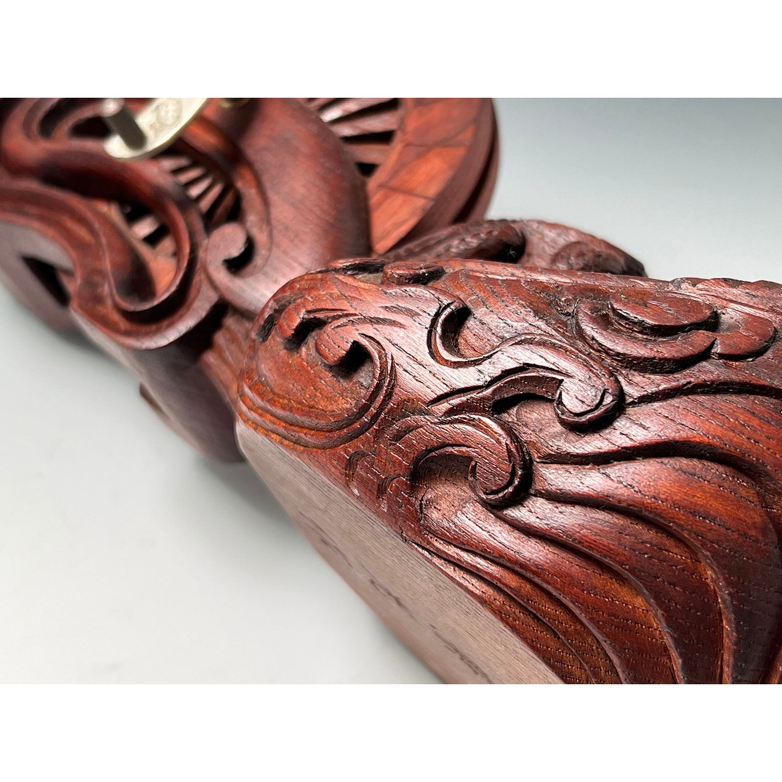 #ST42 Japanese Carpenter Ink Pot Traditional Measuring Tools Sumitsubo by Tsubo-Kanemitsu 壺兼光作 墨壺 欅 420mm