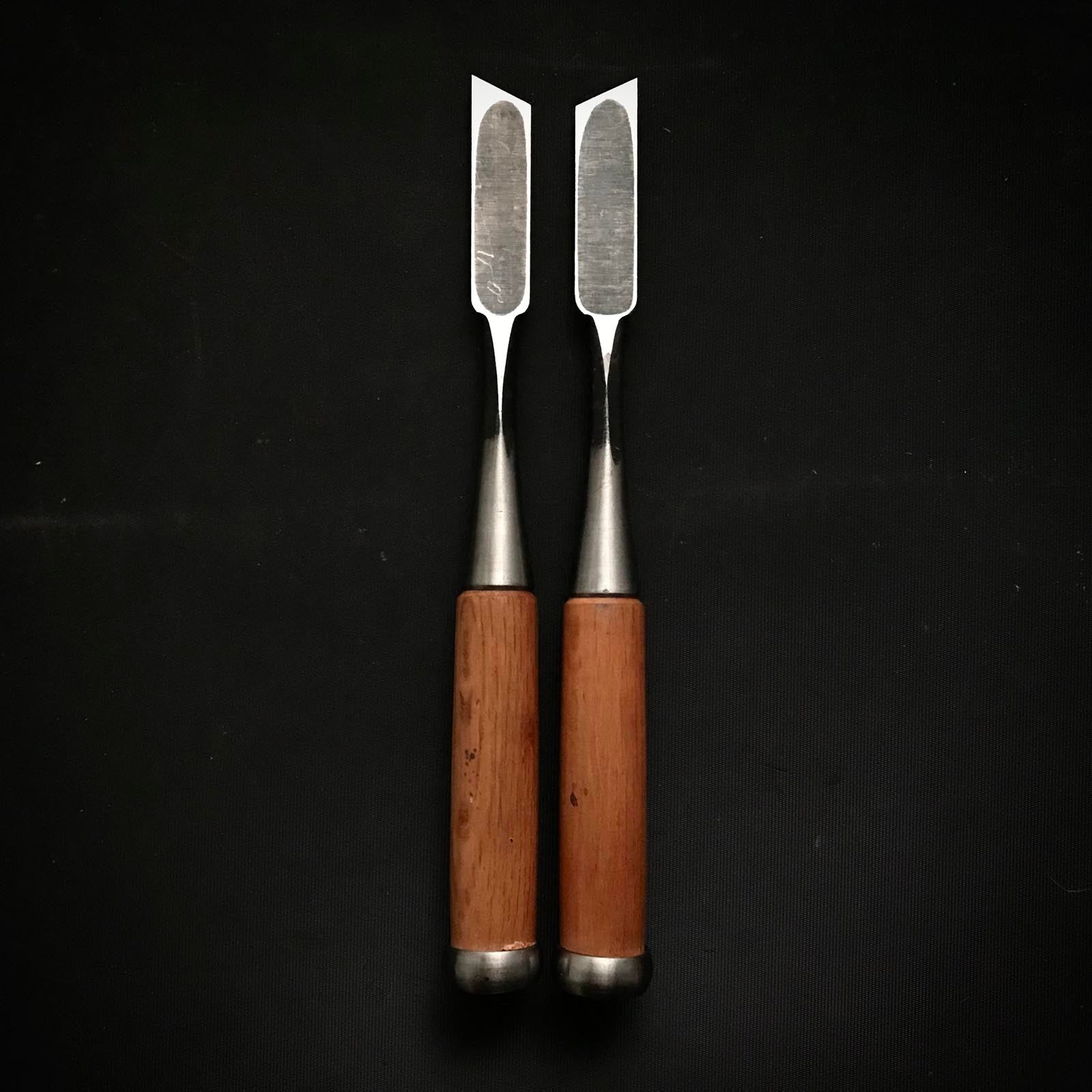 旧蔵 エサク 短材 斜めノミセット 英作 イスカ中叩鑿 セット 18mm