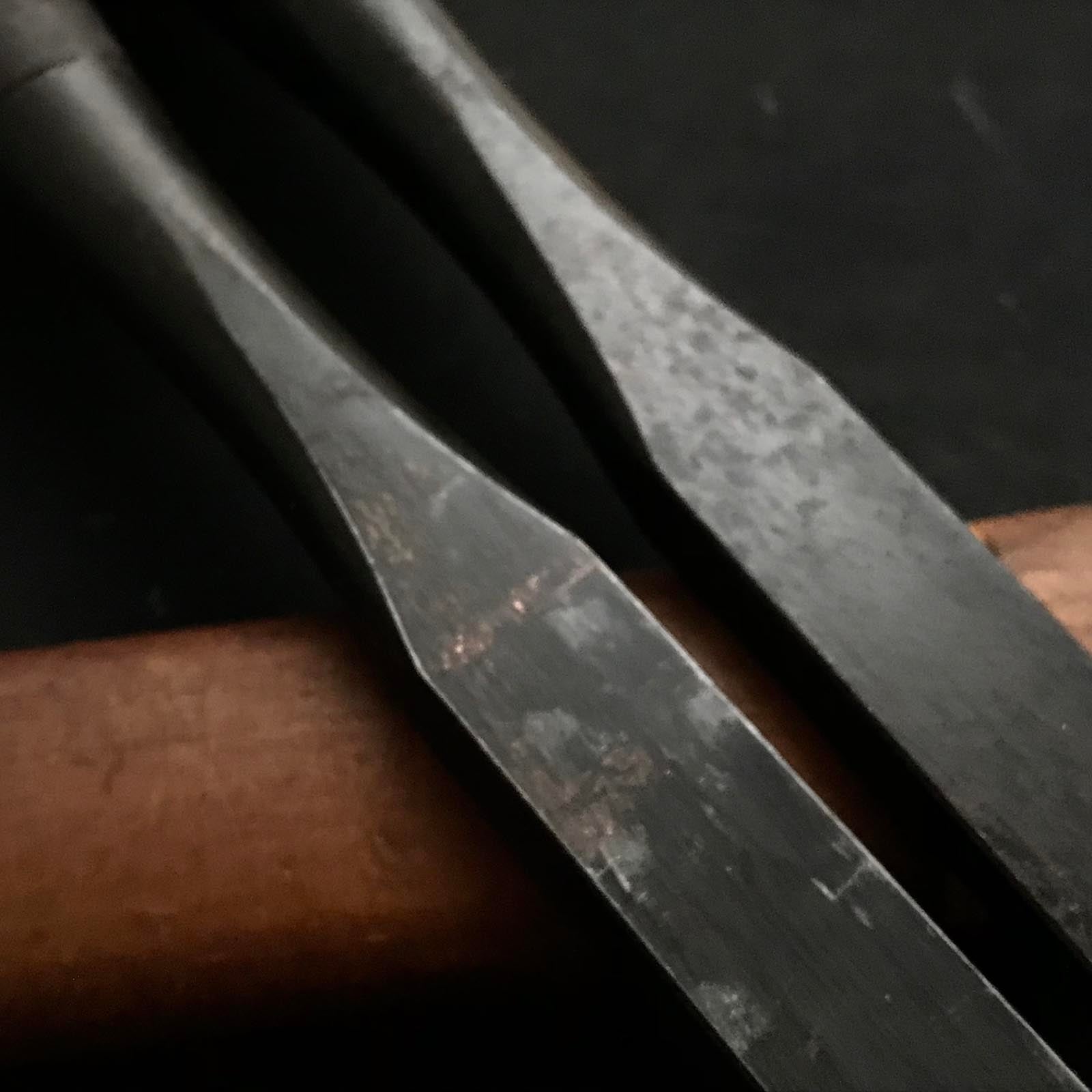 Old stock Damekiri Oblique chisels Set イスカダメ切り鑿 セット 18mm