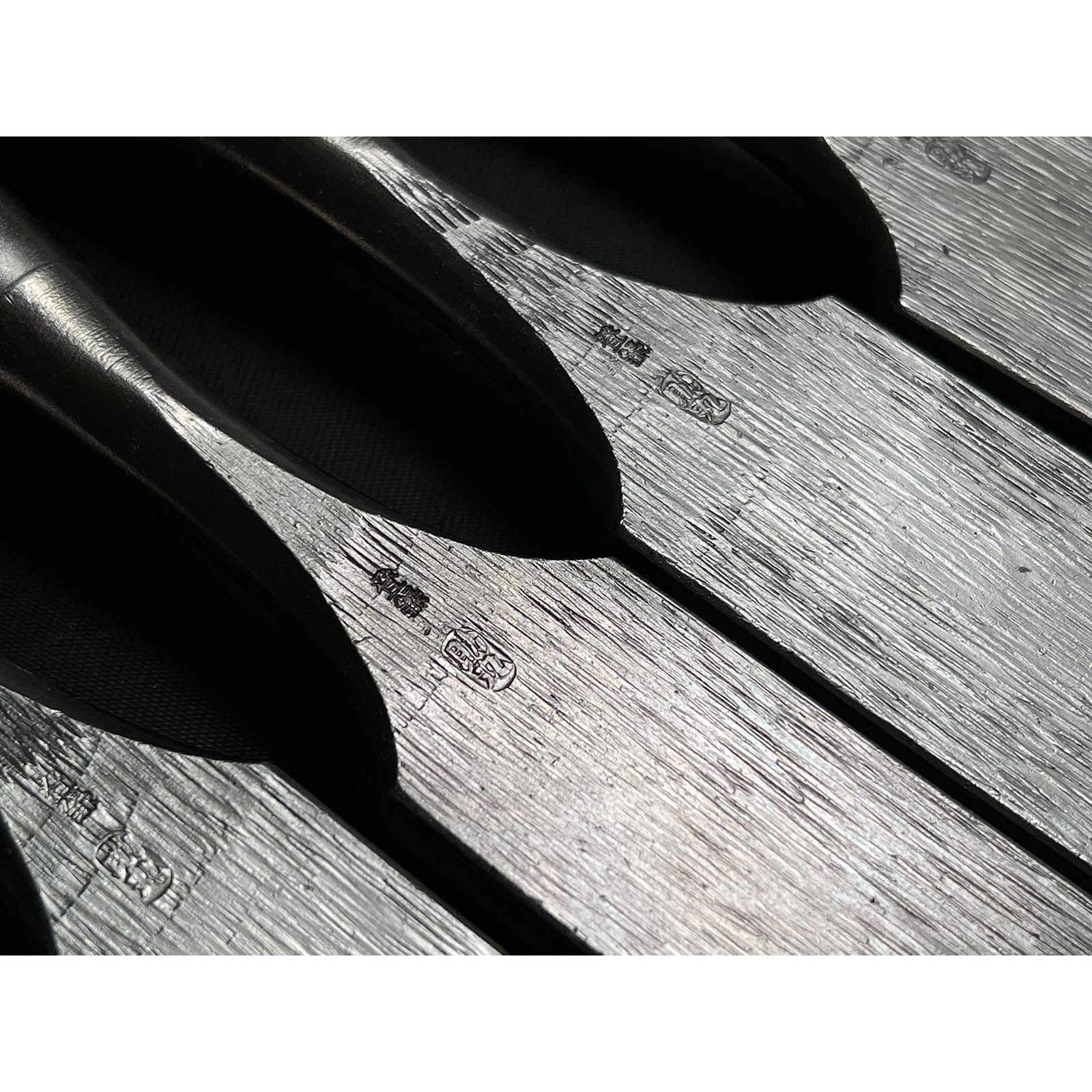 Old stock Sukemaru 3rd Damekiri chisels set with Triple ura 掘出し物 三代助丸作 碓氷金三郎氏 ダメ切り7本組鑿 Damekirinomi