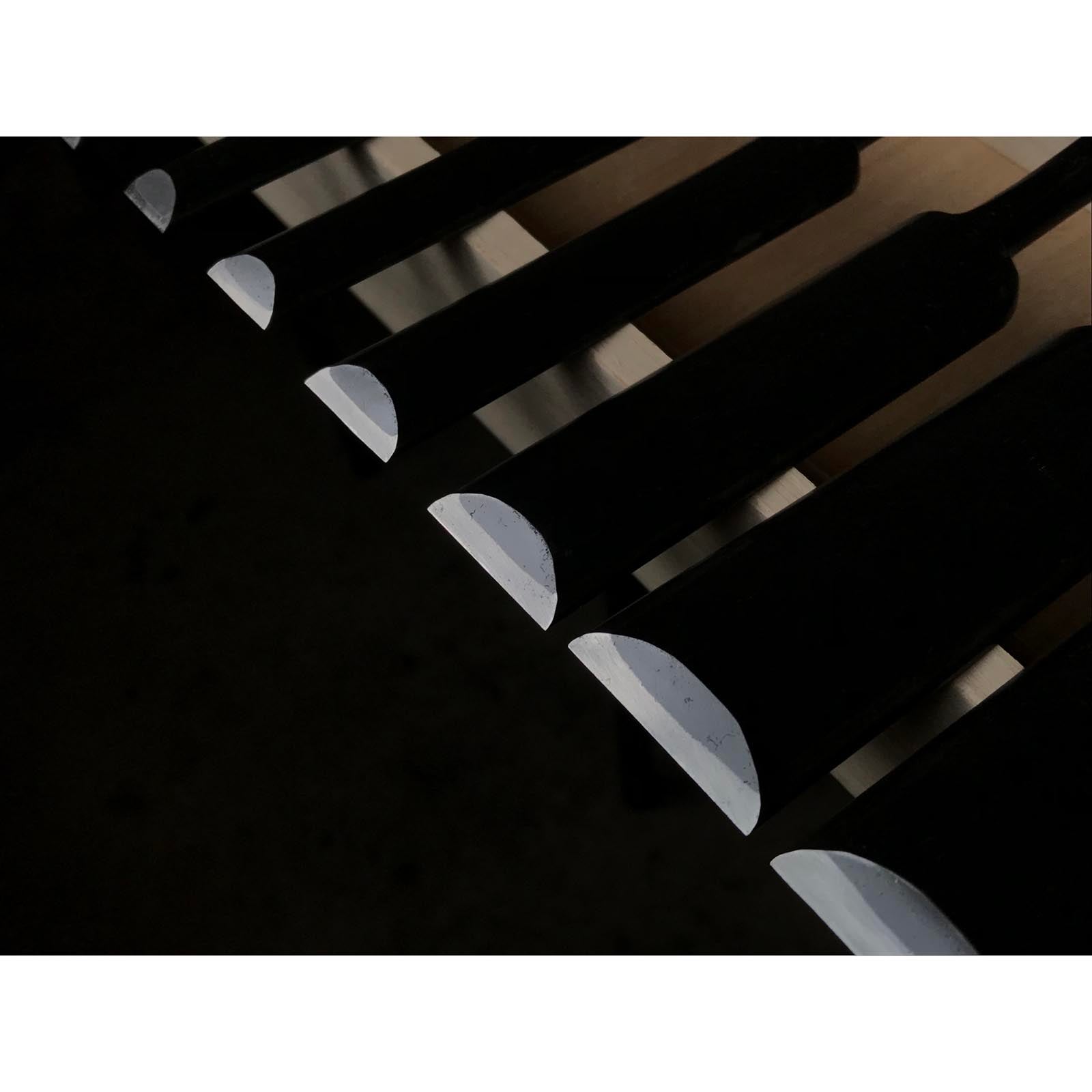 Fujihiro Koumaru Type Paring chisels set by Chuutarou Imai 今井忠太郎作 二治弘 甲丸薄組鑿 Usuinomi