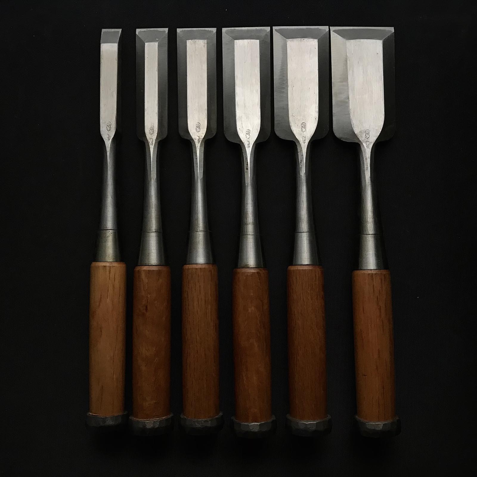 掘り出し物 藤近 磨き仕上 叩鑿 6本組 タタキノミ