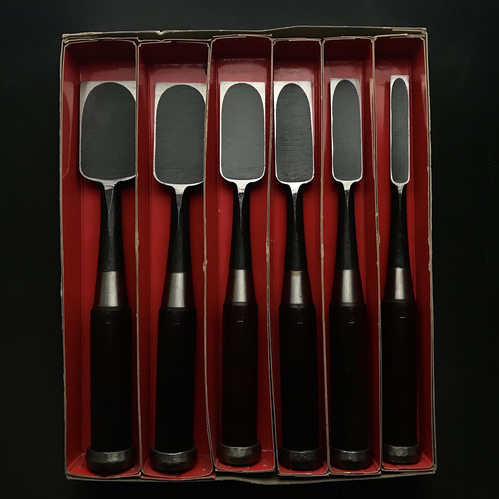 旧蔵 鍛治勇 槌目 叩鑿 6本組 タタキノミ