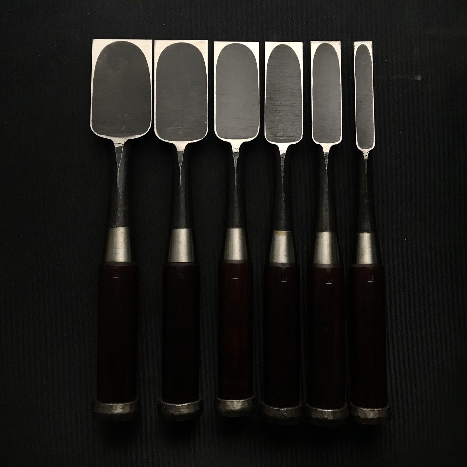 旧蔵 鍛治勇 槌目 叩鑿 6本組 タタキノミ