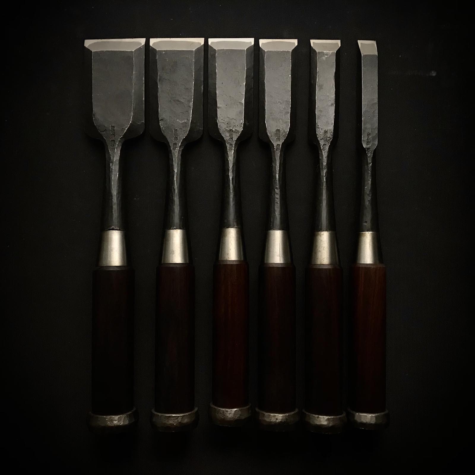 旧蔵 鍛治勇 槌目 叩鑿 6本組 タタキノミ