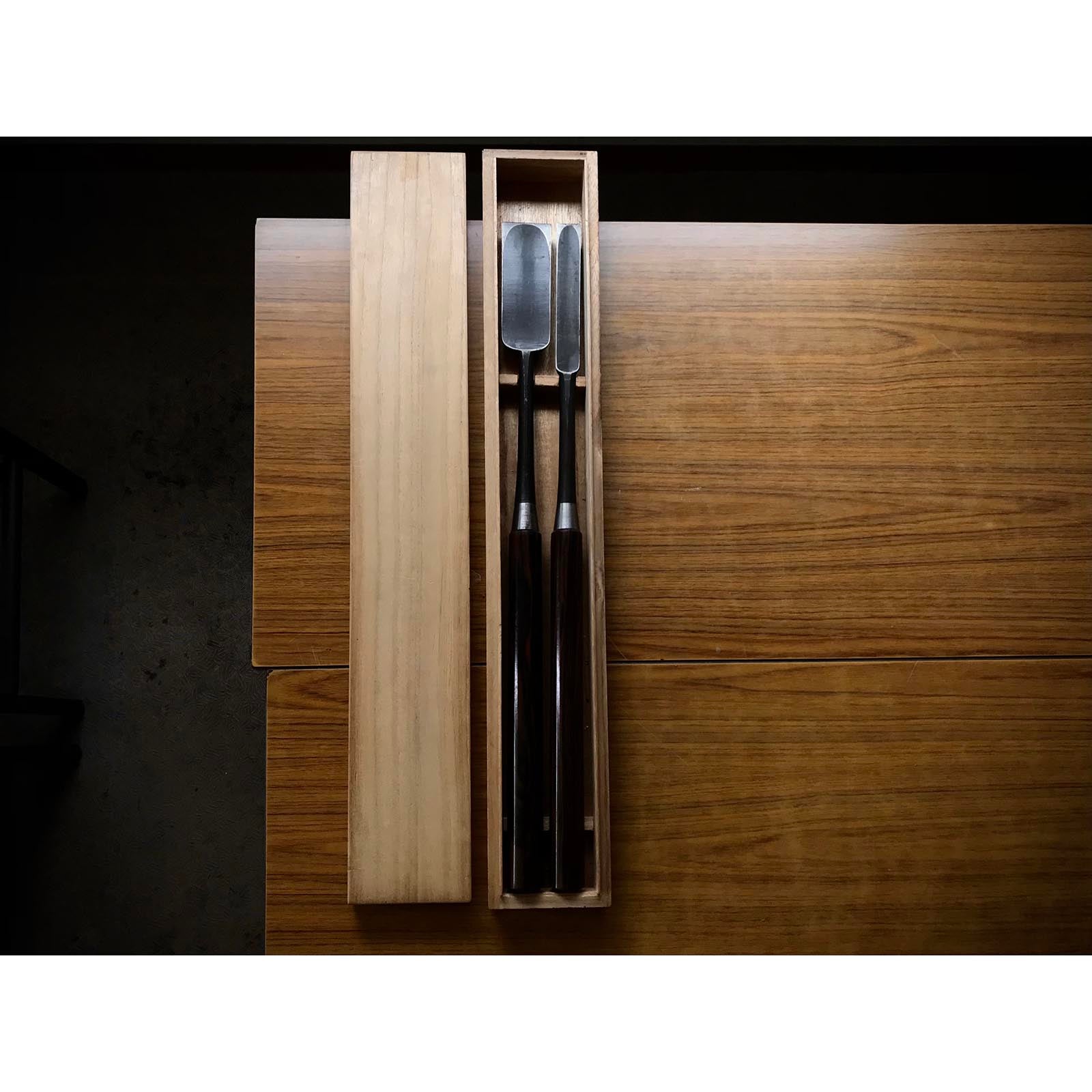 Old stock Hirochika Slick Chisels set by Hasegawa Fujisaku