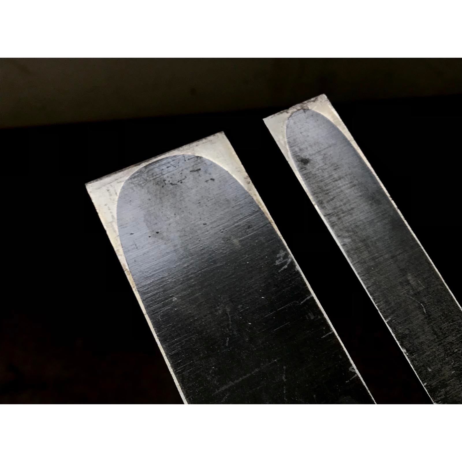 Old stock Hirochika Slick Chisels set by Hasegawa Fujisaku 掘出し物 長谷川藤作氏 廣近 本突き組鑿 黒檀柄 48,24mm Ootsuki-Nomi, Hontsuki-Nomi