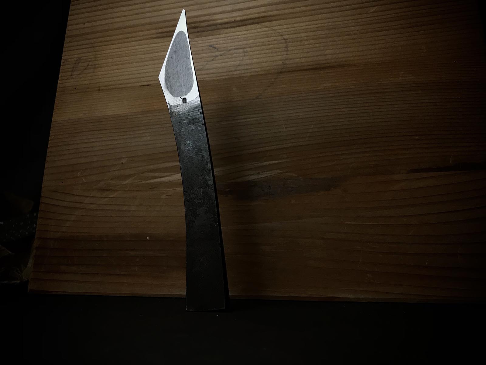 古株 高三郎 切り出し 小刀 右手 掘り出し物 直 長谷川幸三郎作 切り出し 7分 右