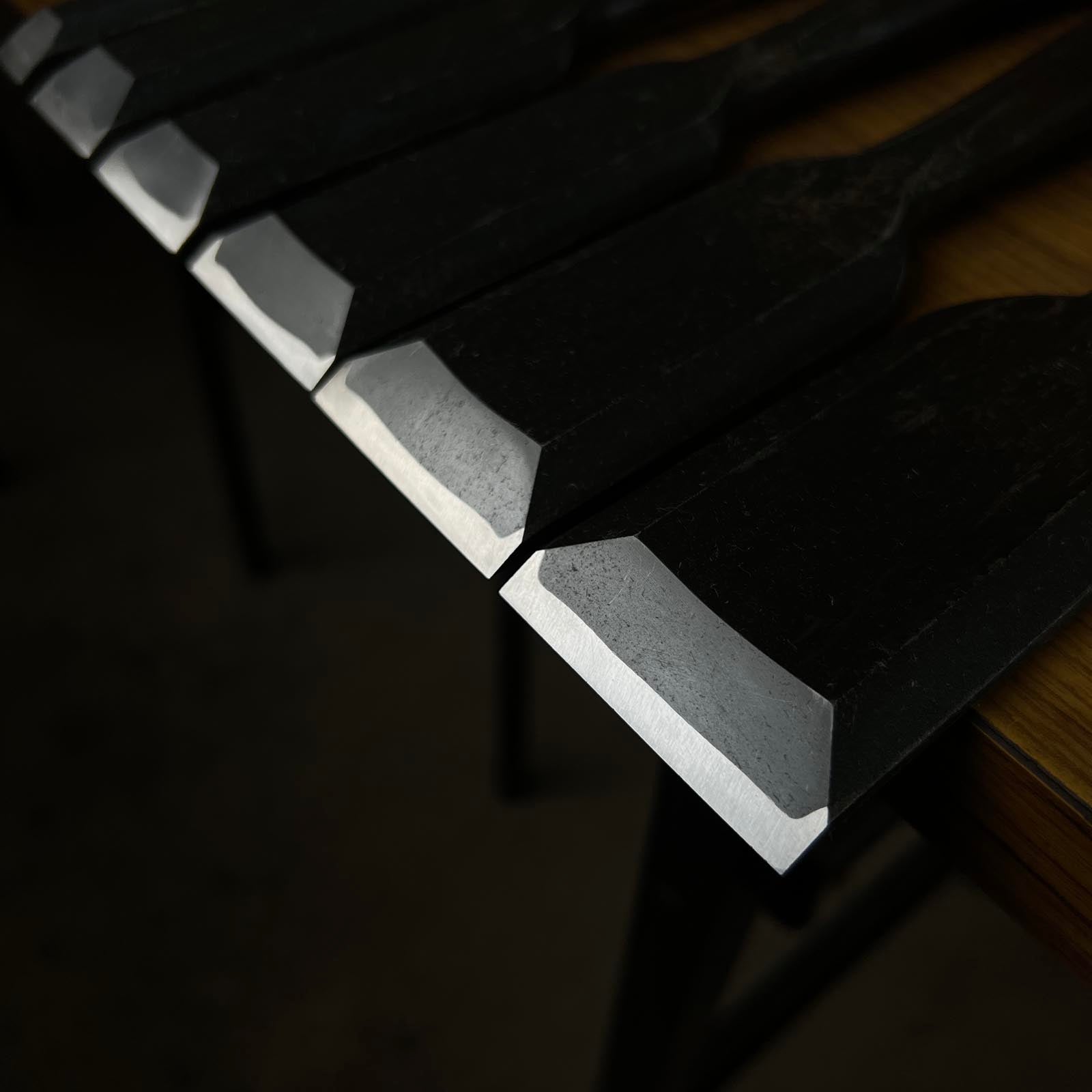 Kanetake Long neck Timber chisels by Takahashi Norikazu with boxwood handle 高橋典三作 カネ武 5分首長 叩鑿 黄楊柄 Tatakinomi 15,24,30,36,42,48mm