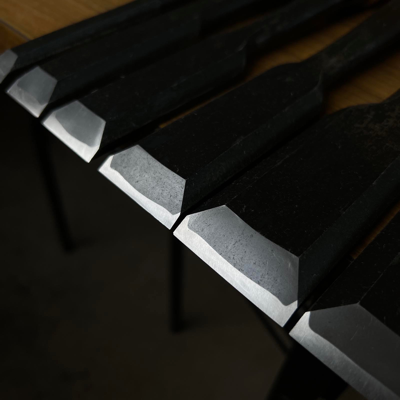 Kanetake Long neck Timber chisels by Takahashi Norikazu with boxwood handle 高橋典三作 カネ武 5分首長 叩鑿 黄楊柄 Tatakinomi 15,24,30,36,42,48mm