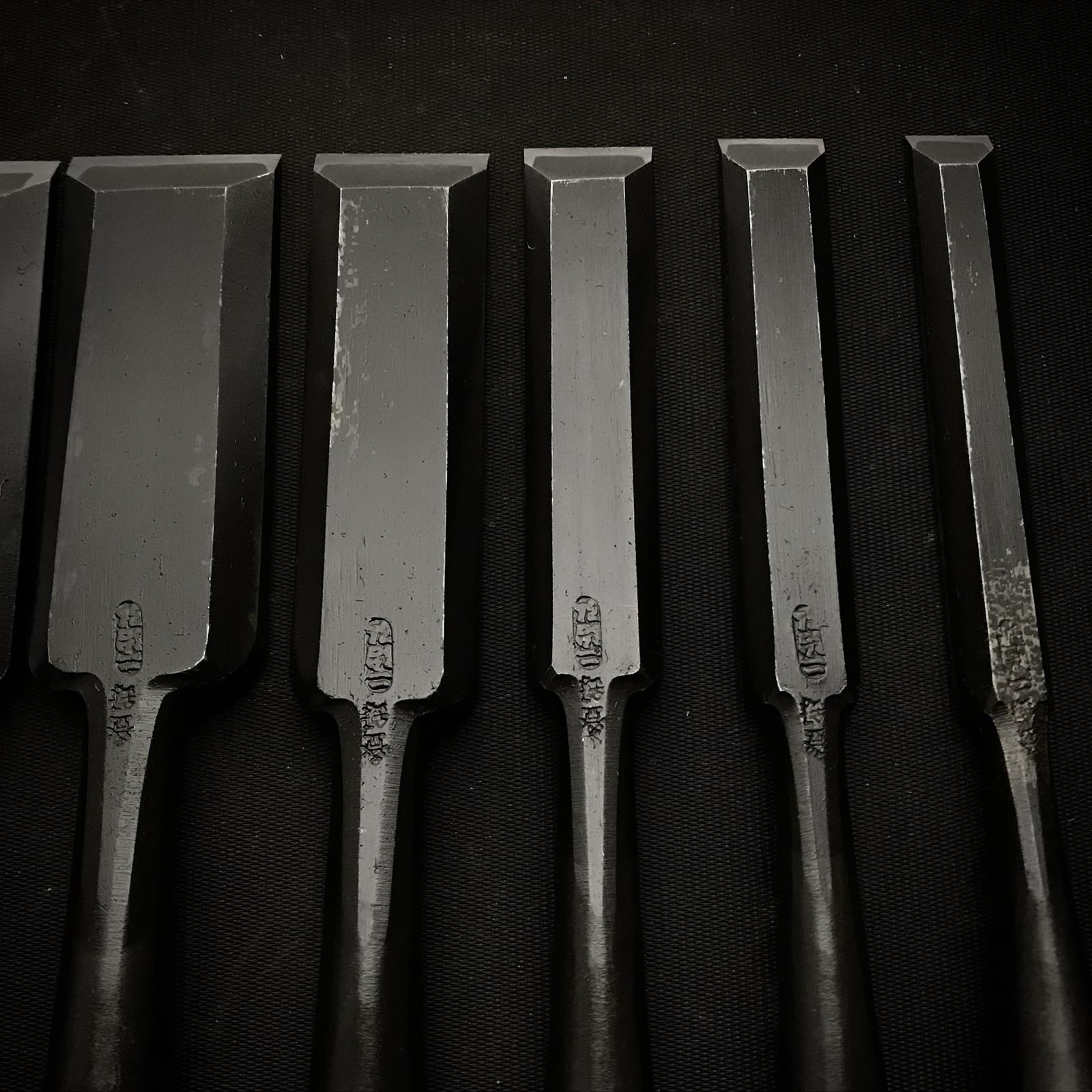 今井忠太郎作 二治弘 中叩組鑿 桐箱付 Chutatakinomi #4