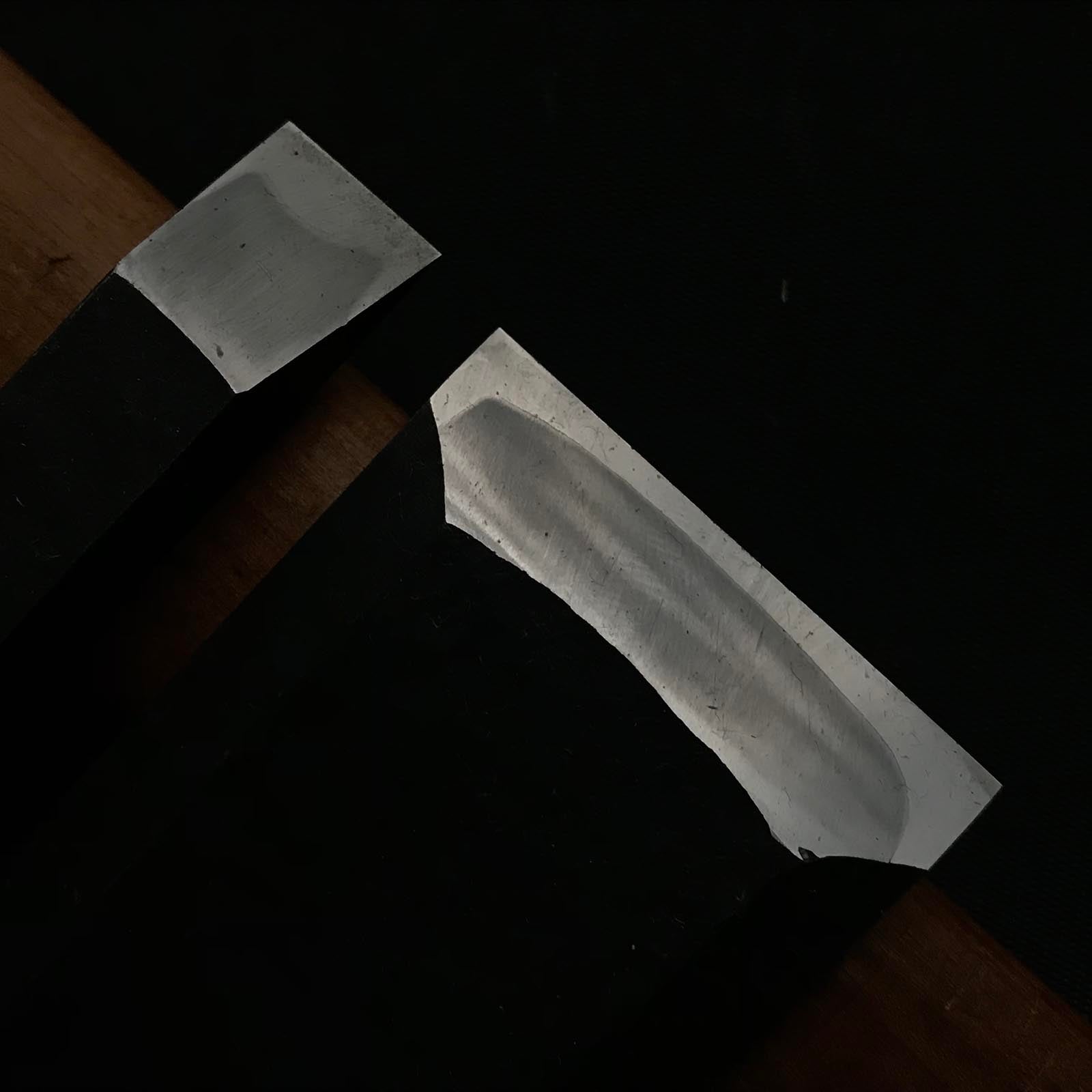 Old stock Kaji-Izamu Timber chisels with Tsuchime finish 掘出し物 鍛治勇 槌目 叩鑿 Tatakinomi