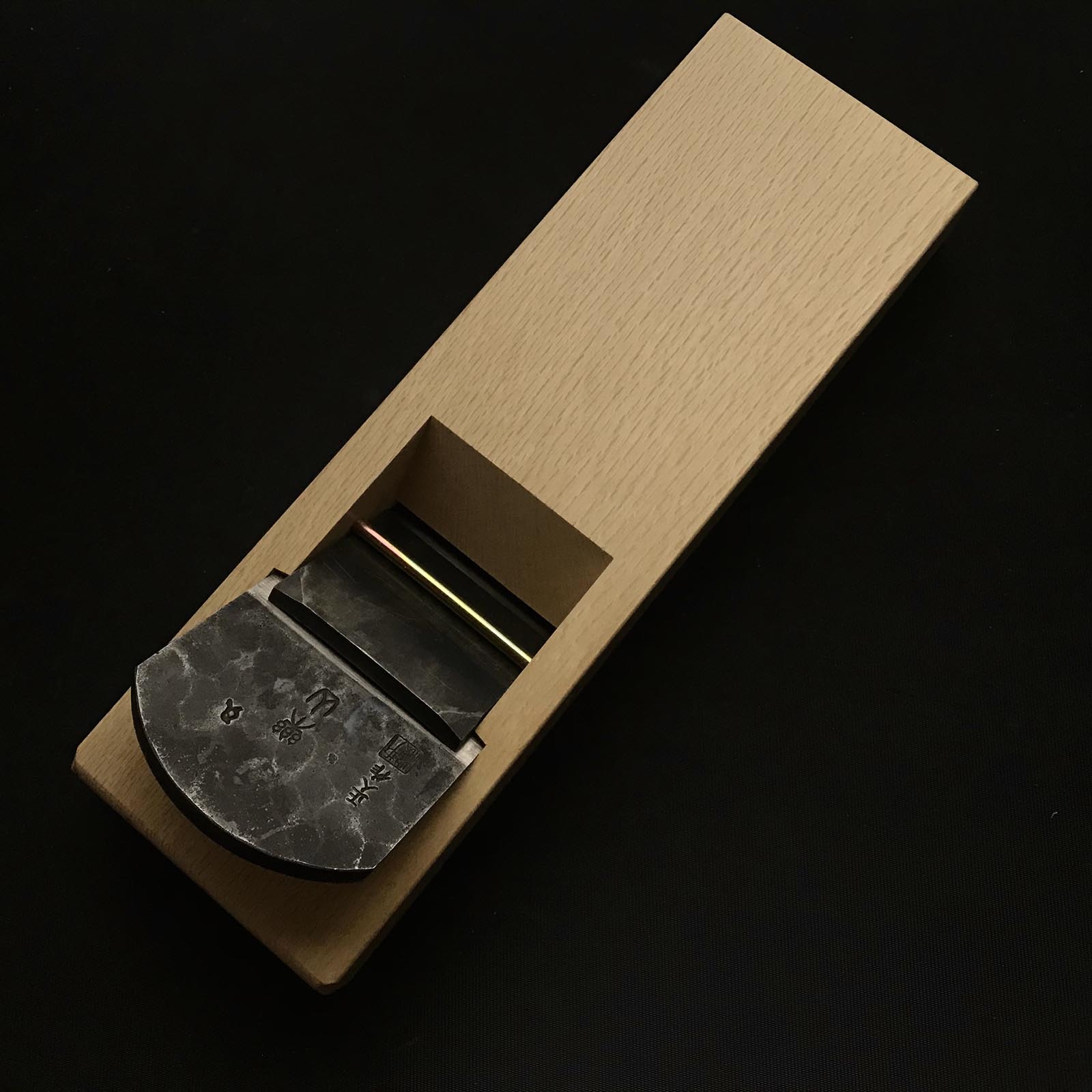 Old stock Rakuzan Smoothing Plane(Kanna) by Yokosaka Masato 掘出し物 橫坂正人作 楽山 仕上げ鉋 78mm